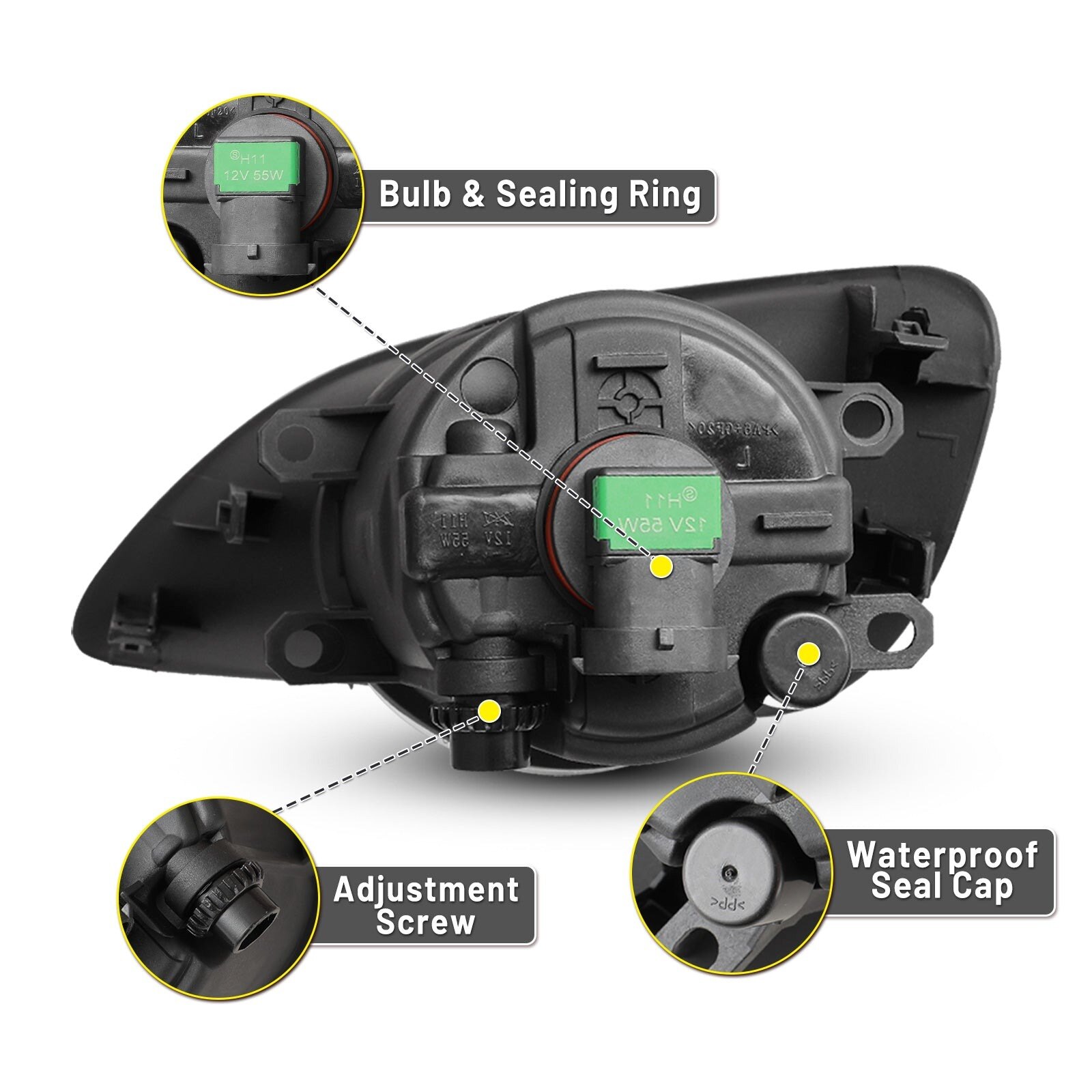 06-10 Toyota Yaris: Winjet Fog Lights - Clear photo 3