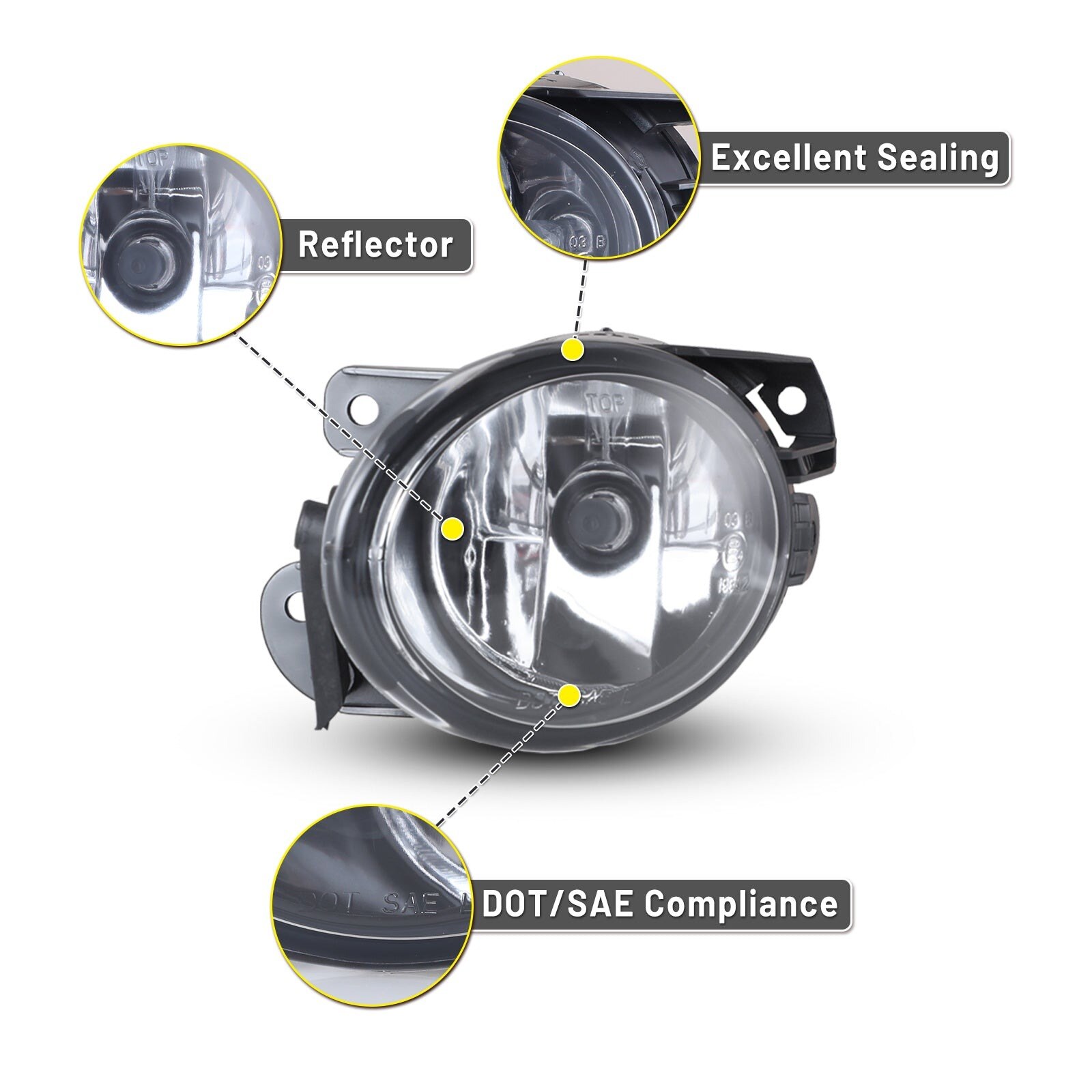 06-10 Volkswagen Passat: Winjet Fog Lights OE Replacement - Clear photo 3