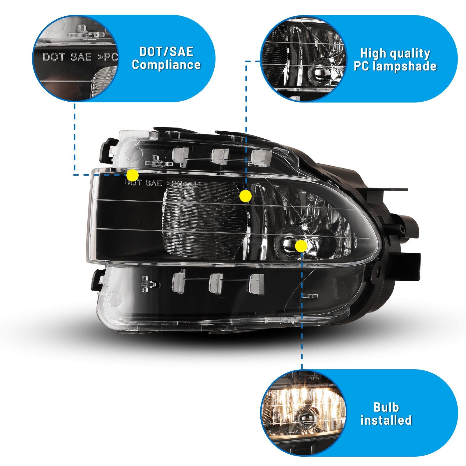 06-11 Lexus GS430: Winjet Fog Lights OE Replacement - Clear photo 2