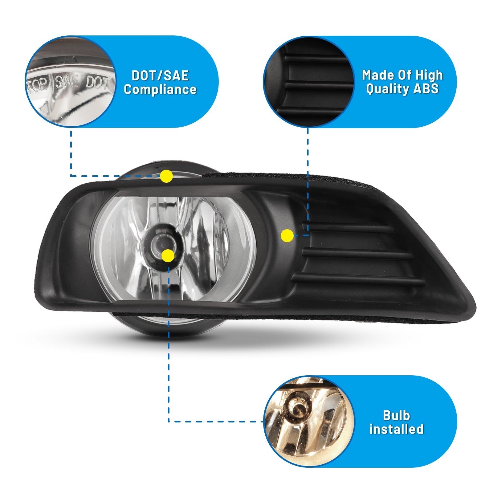 07-09 Toyota Camry: Winjet Fog Lights OE Replacement - Clear photo 2