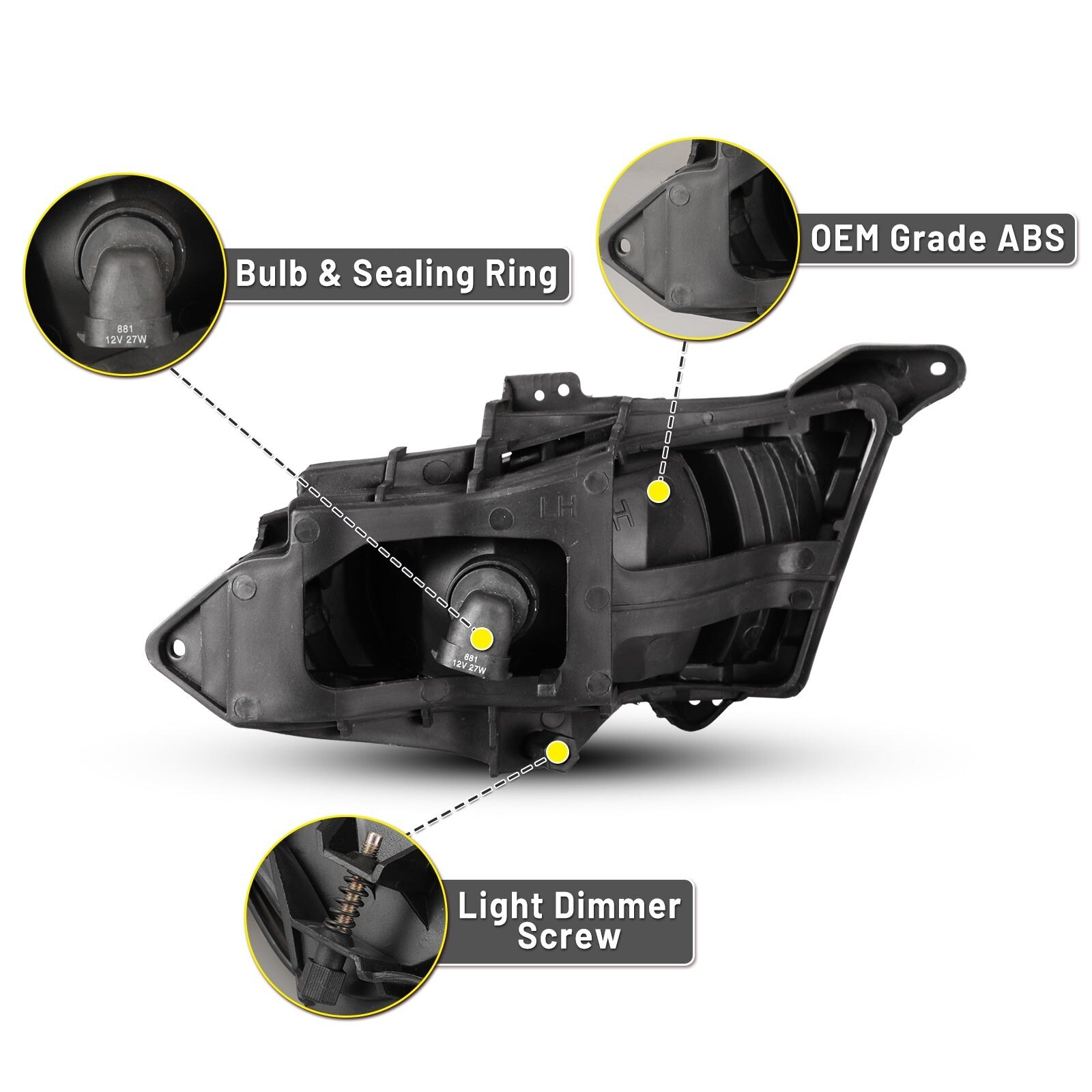 07-10 Hyundai Elantra: Winjet Fog Lights - Clear photo 3