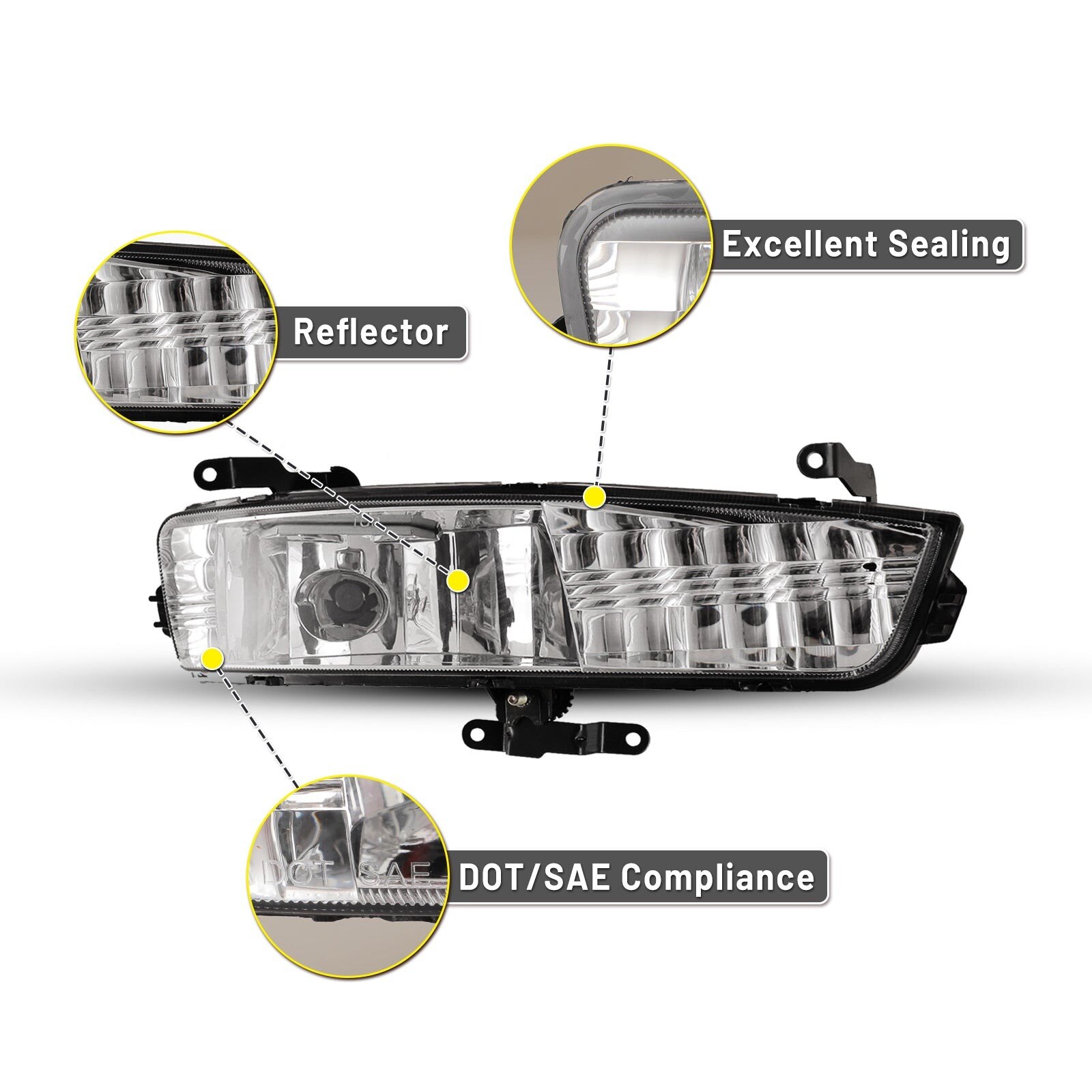 07-11 Hyundai Accent: Winjet Fog Lights - Clear photo 2