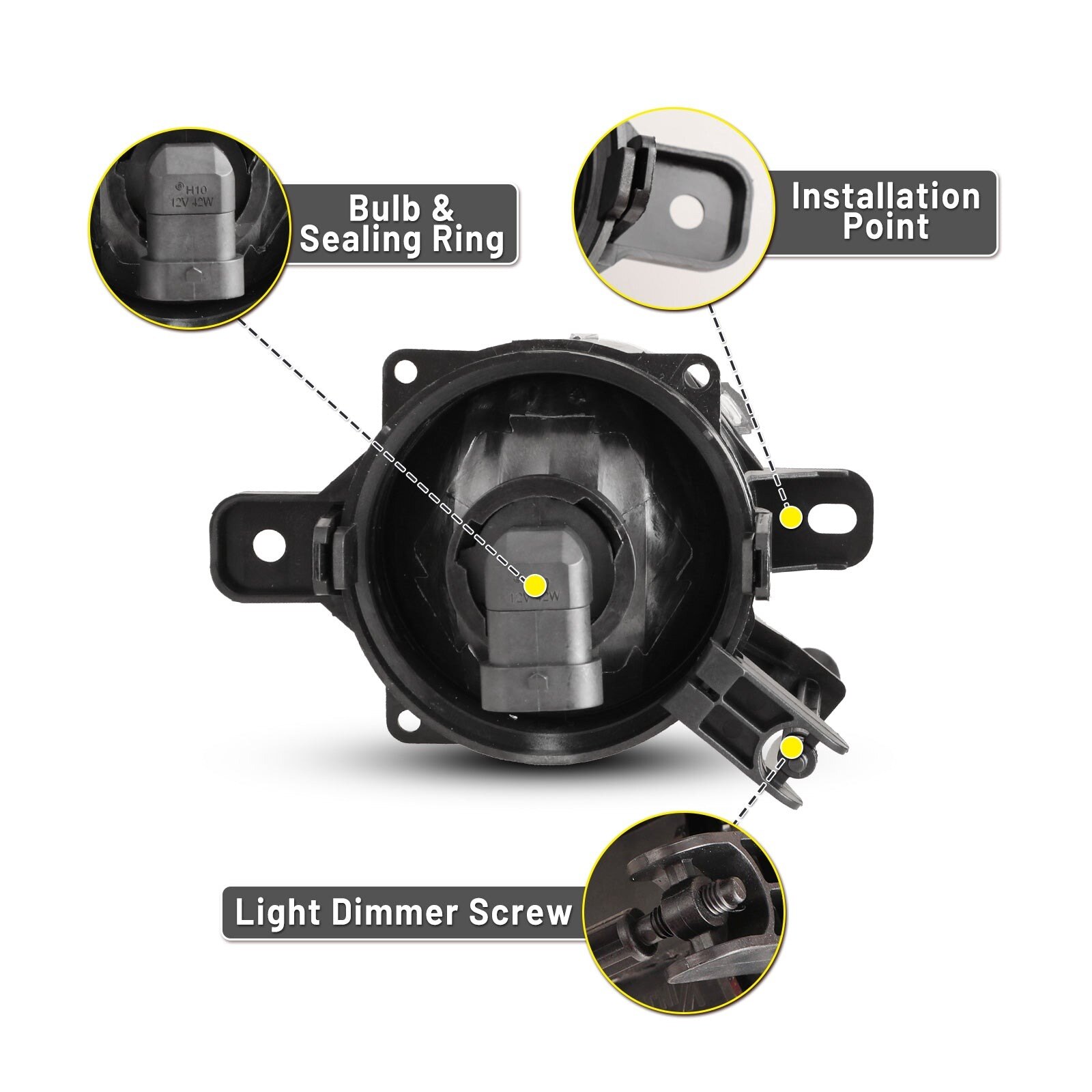 10-15 Cadillac SRX: Winjet Fog Lights - Clear photo 3