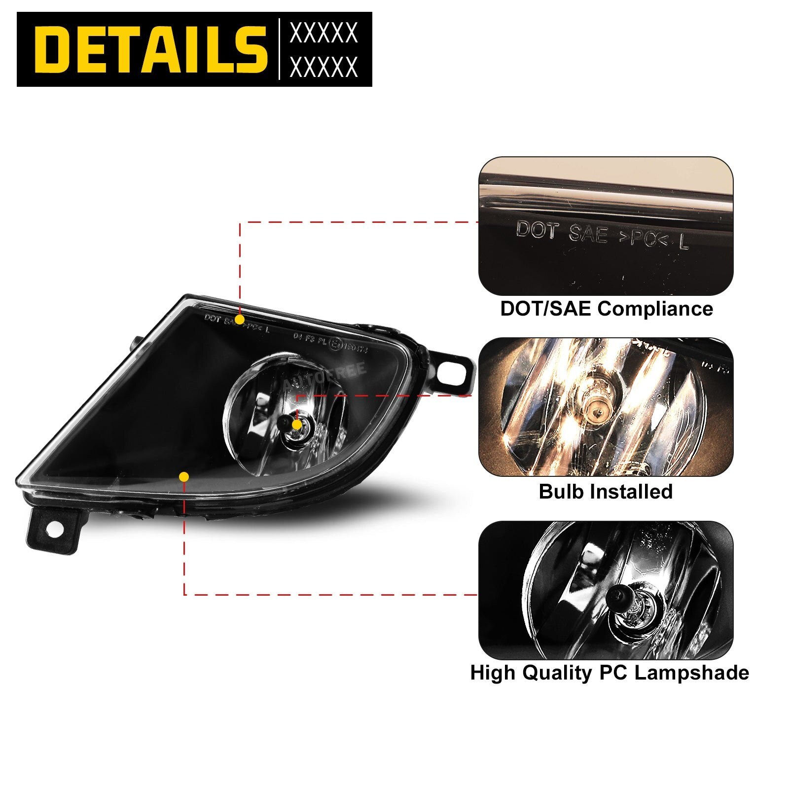08-10 BMW 5 Series: Winjet Fog Lights - Clear photo 3