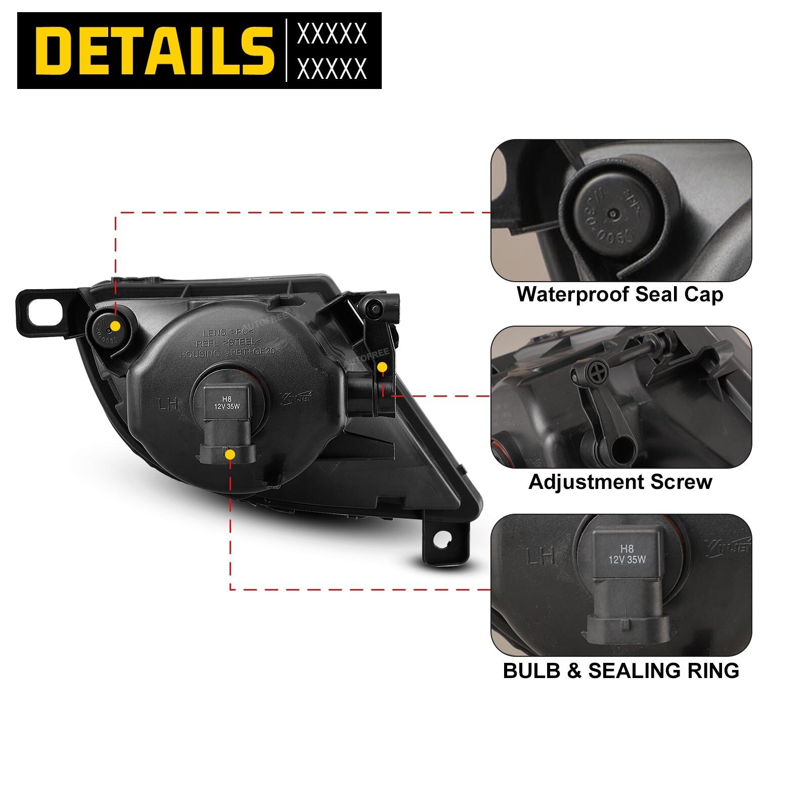 08-10 BMW 5 Series: Winjet Fog Lights - Clear photo 4
