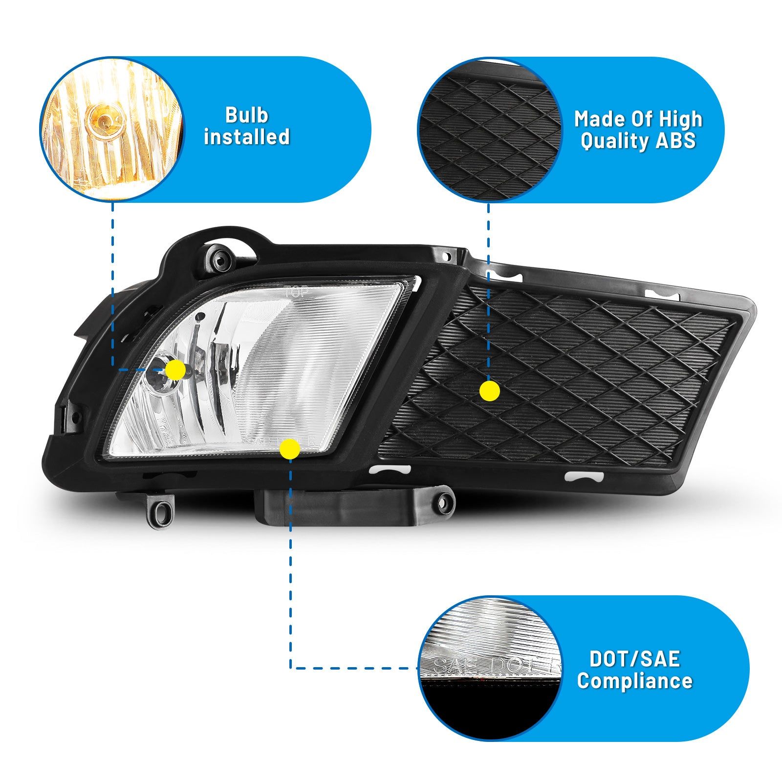 10-12 Kia Forte: Winjet Fog Lights - Clear photo 2