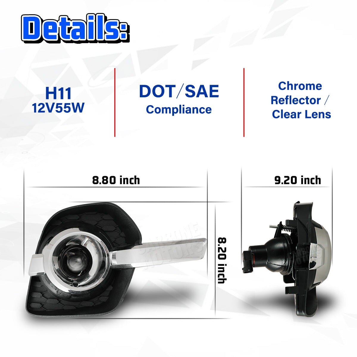 10-16 Chevrolet Equinox: Winjet Fog Lights - Clear photo 4