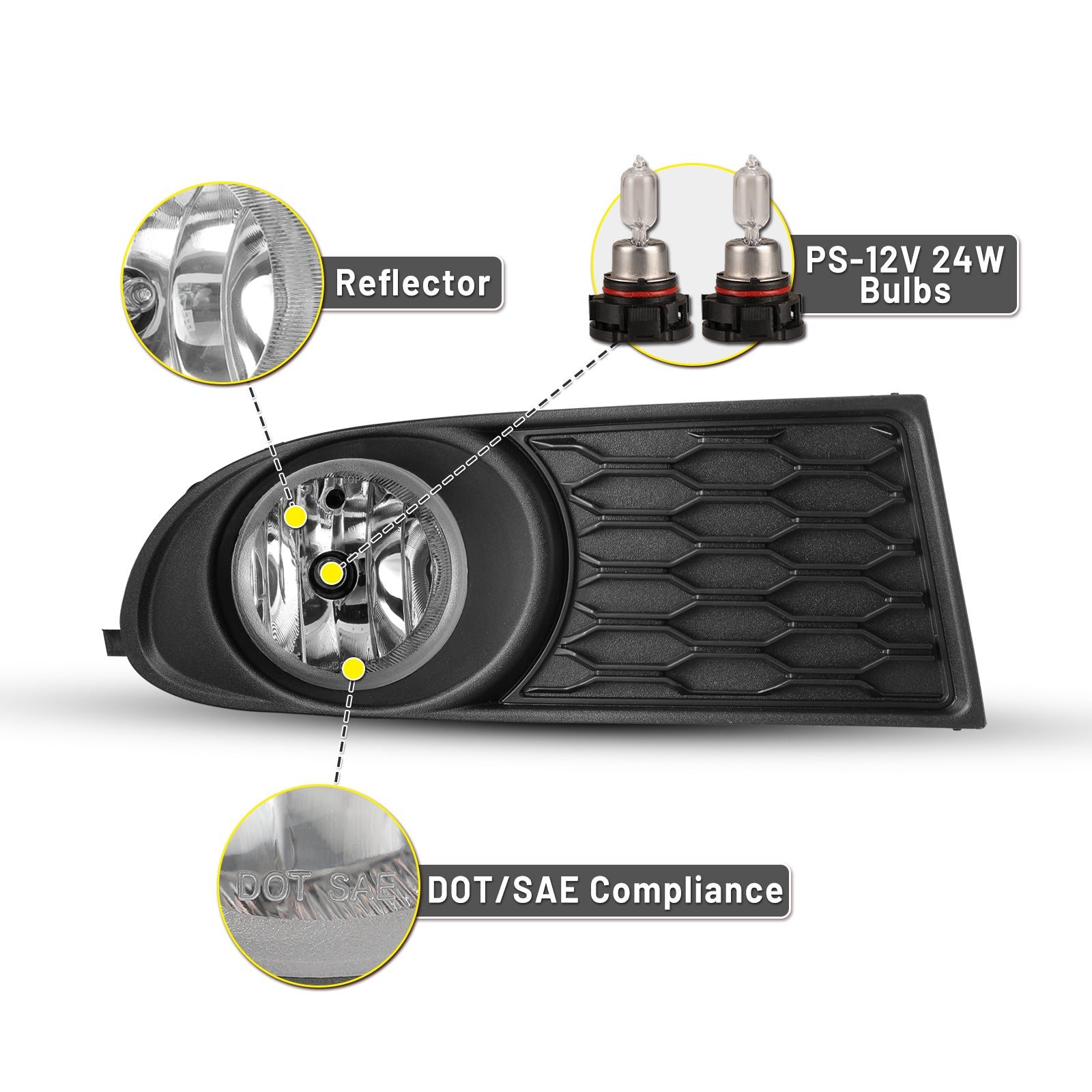 10-18 Dodge Journey: Winjet Fog Lights - Clear photo 4