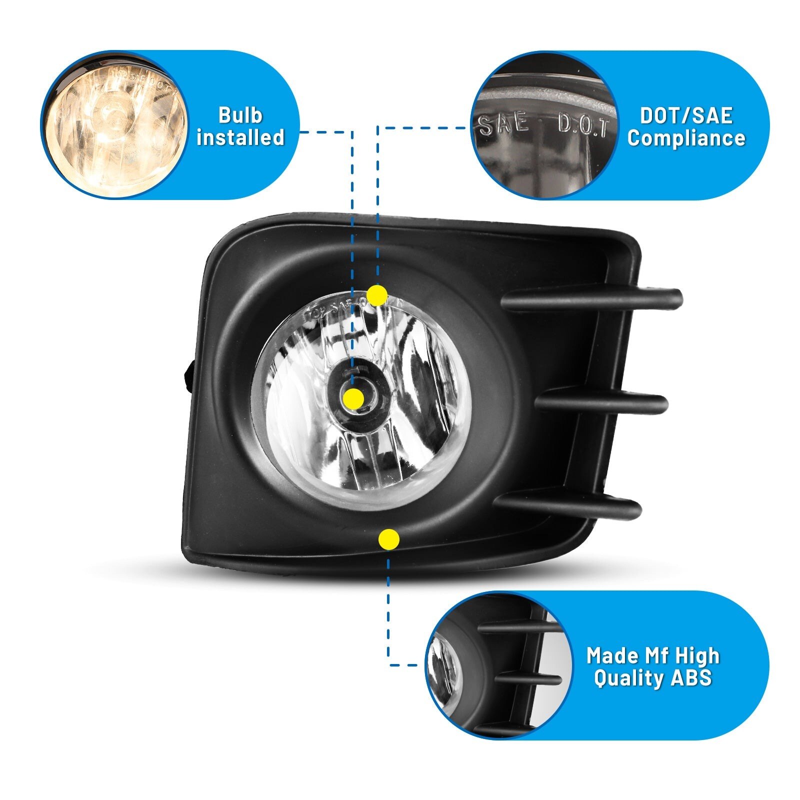 11-13 Scion tC: Winjet Fog Lights - Clear