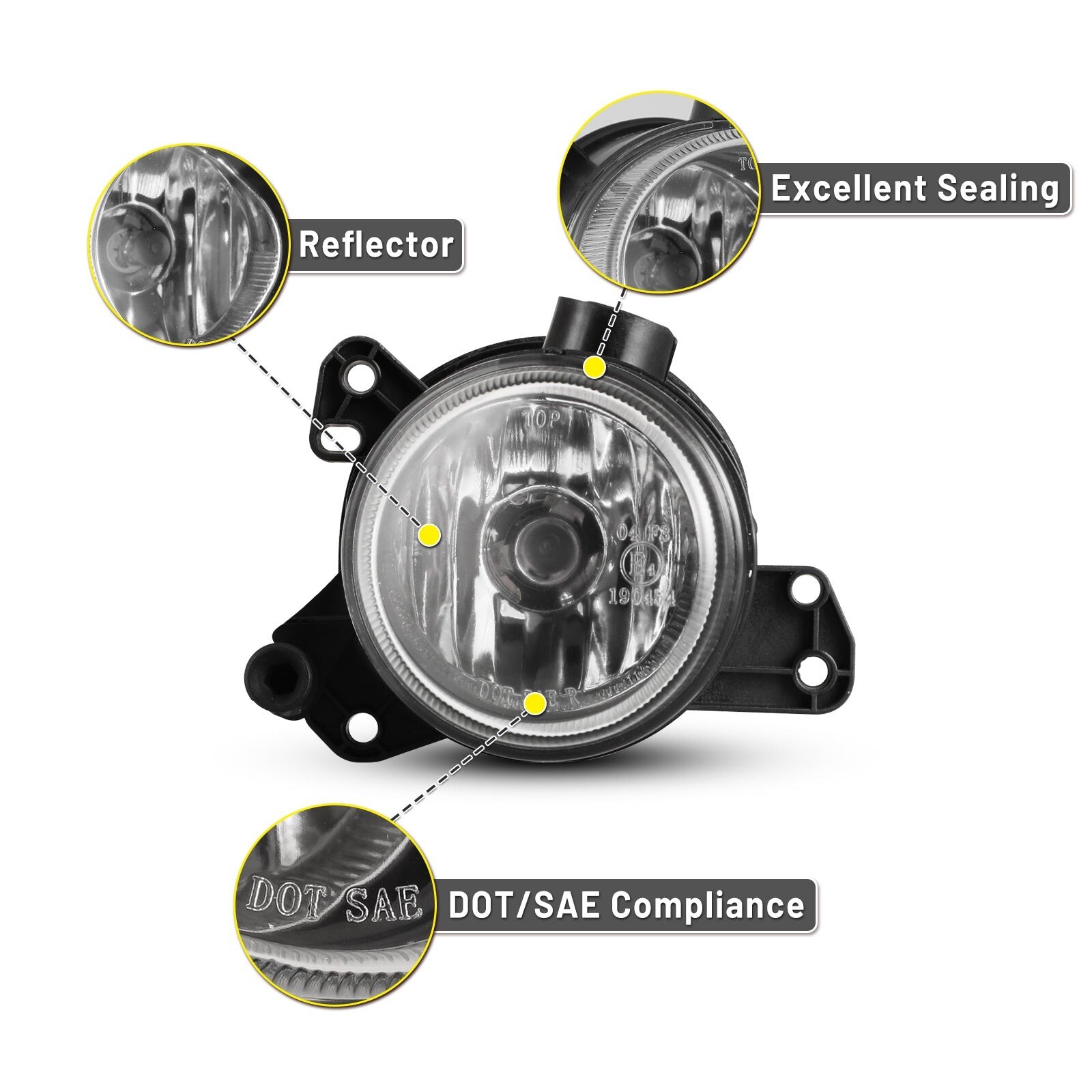 11-14 Mercedes-Benz E-Class: Winjet Fog Lights - Clear photo 3