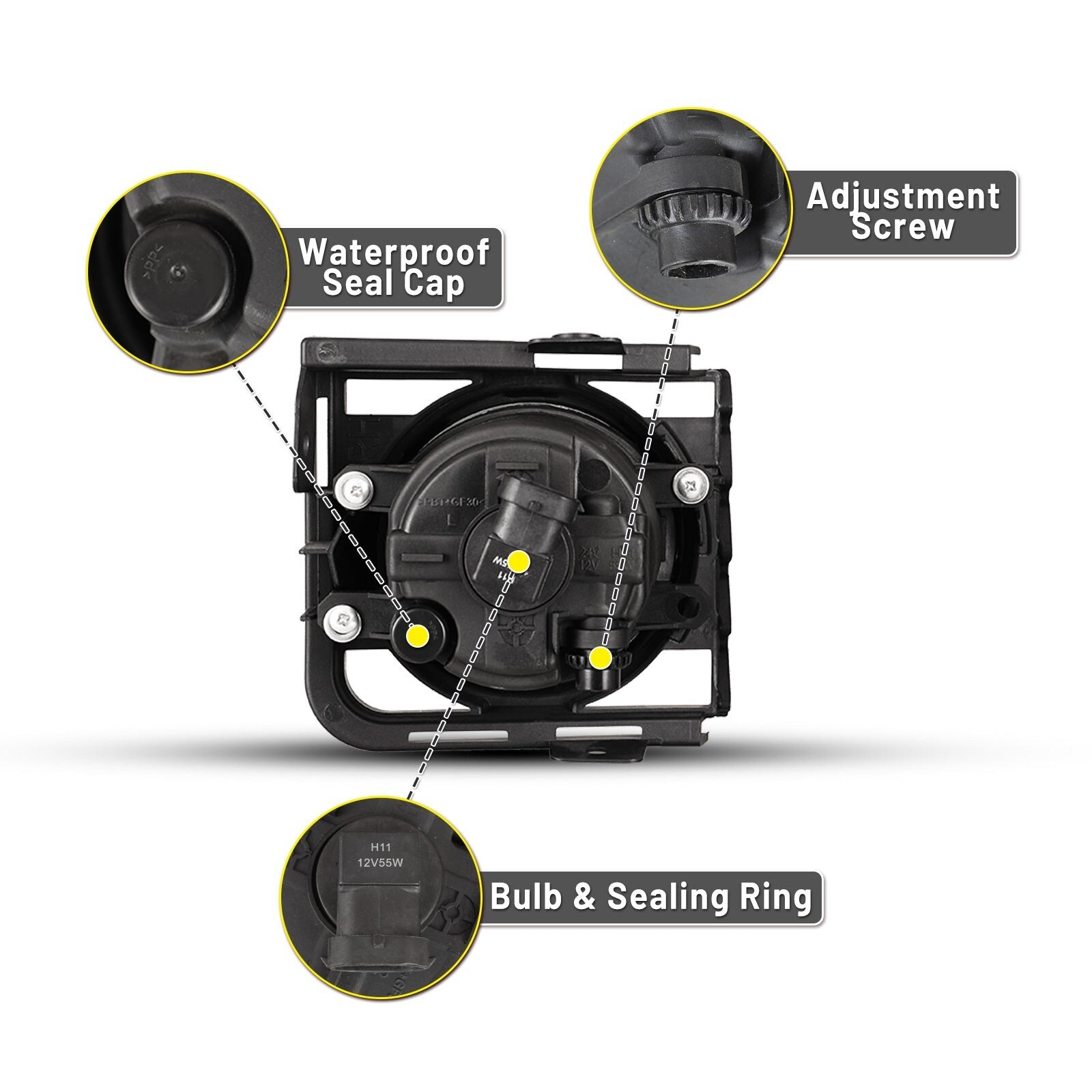 11-14 Scion xB: Winjet Fog Lights - Clear photo 3