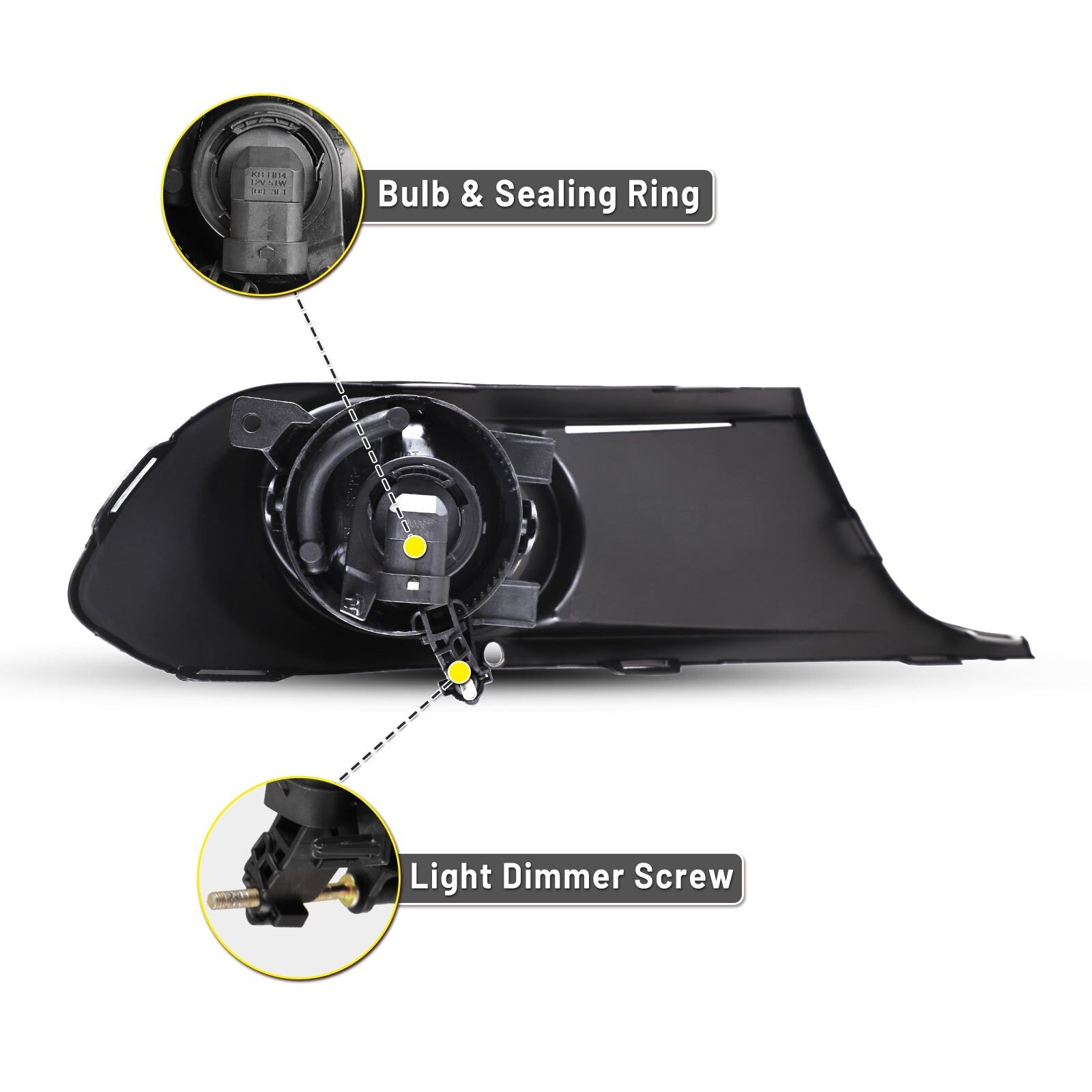 11-14 Volkswagen Jetta: Winjet Fog Lights - Clear photo 4