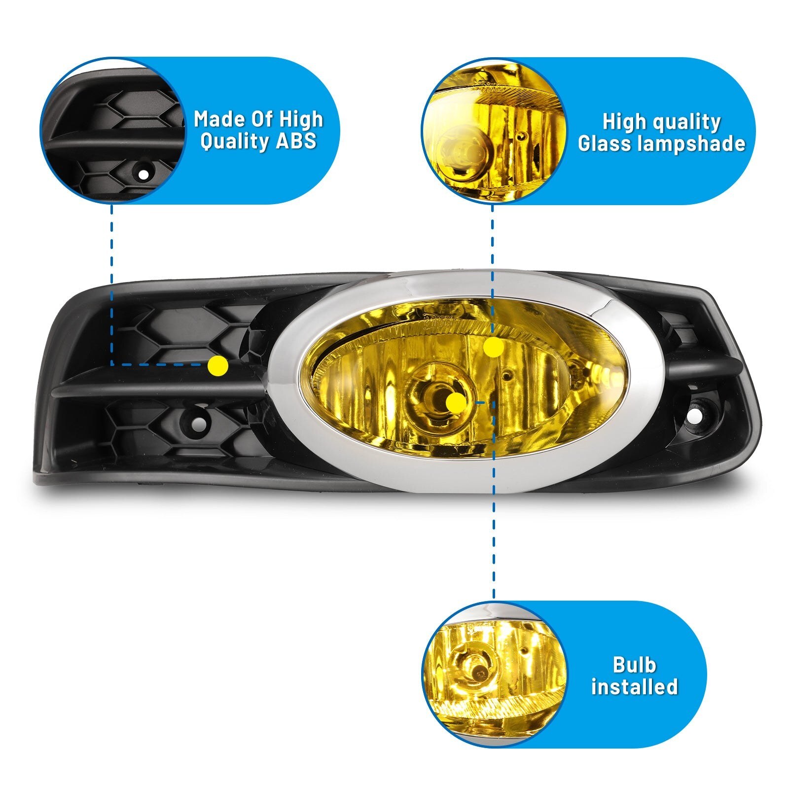 12-13 Honda Civic: Winjet Fog Lights - Amber Yellow photo 2