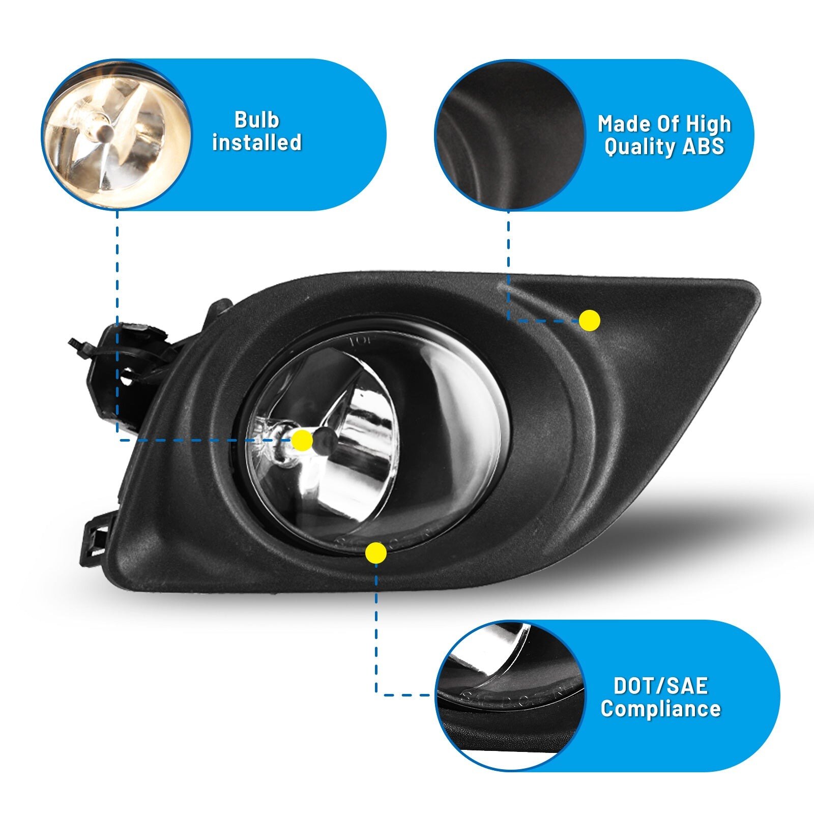 12-14 Nissan Versa: Winjet Fog Lights - Clear photo 2