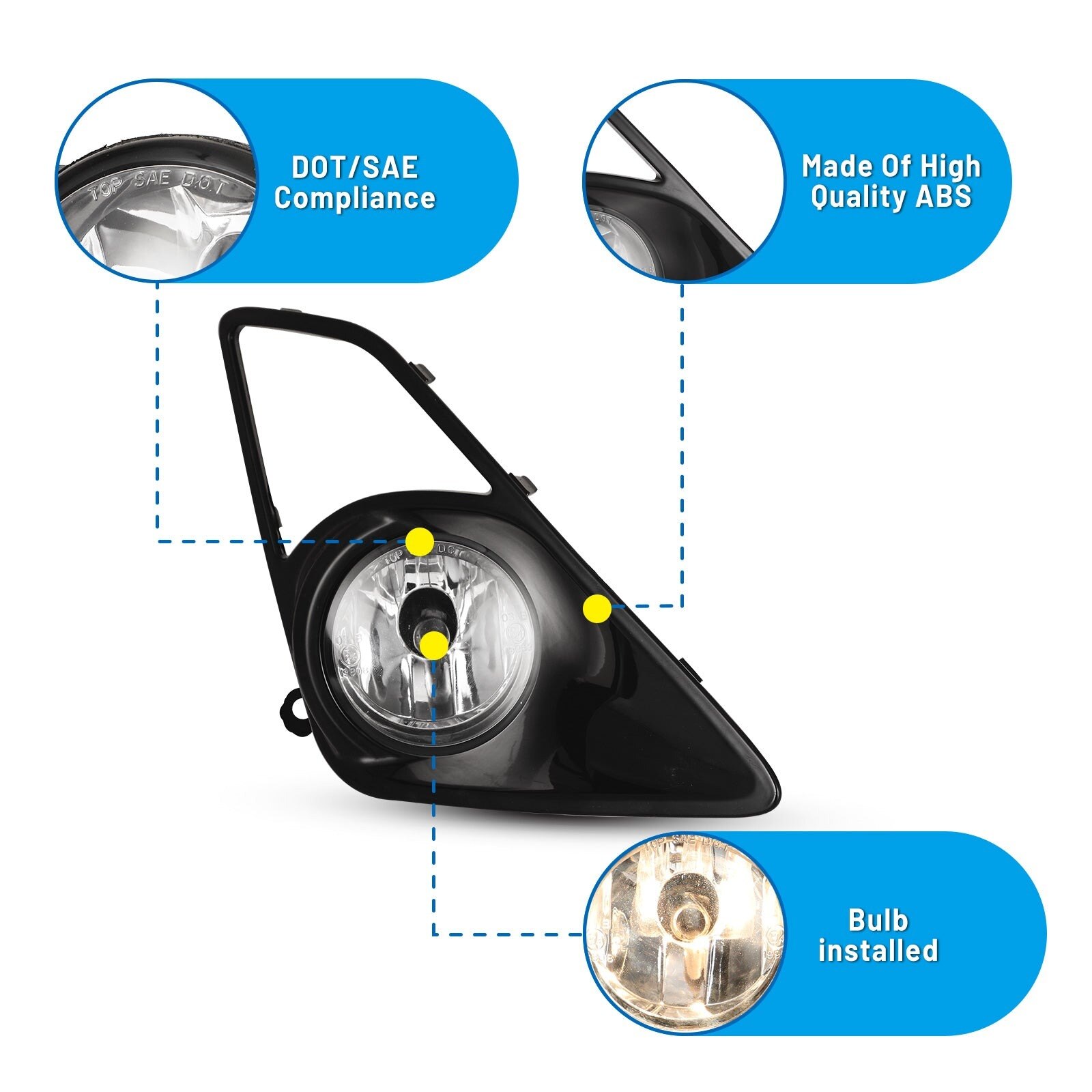 12-15 Scion FR-S: Winjet Fog Lights - Clear photo 2