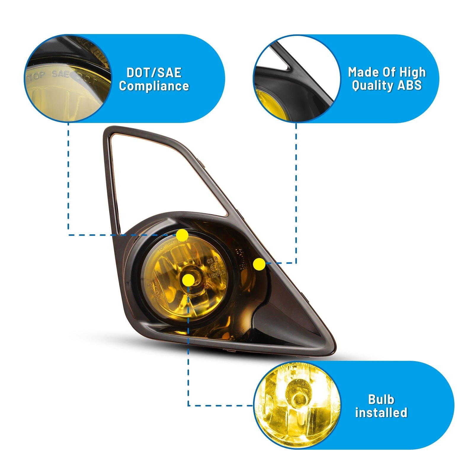 12-15 Scion FR-S: Winjet Fog Lights - Amber Yellow photo 2