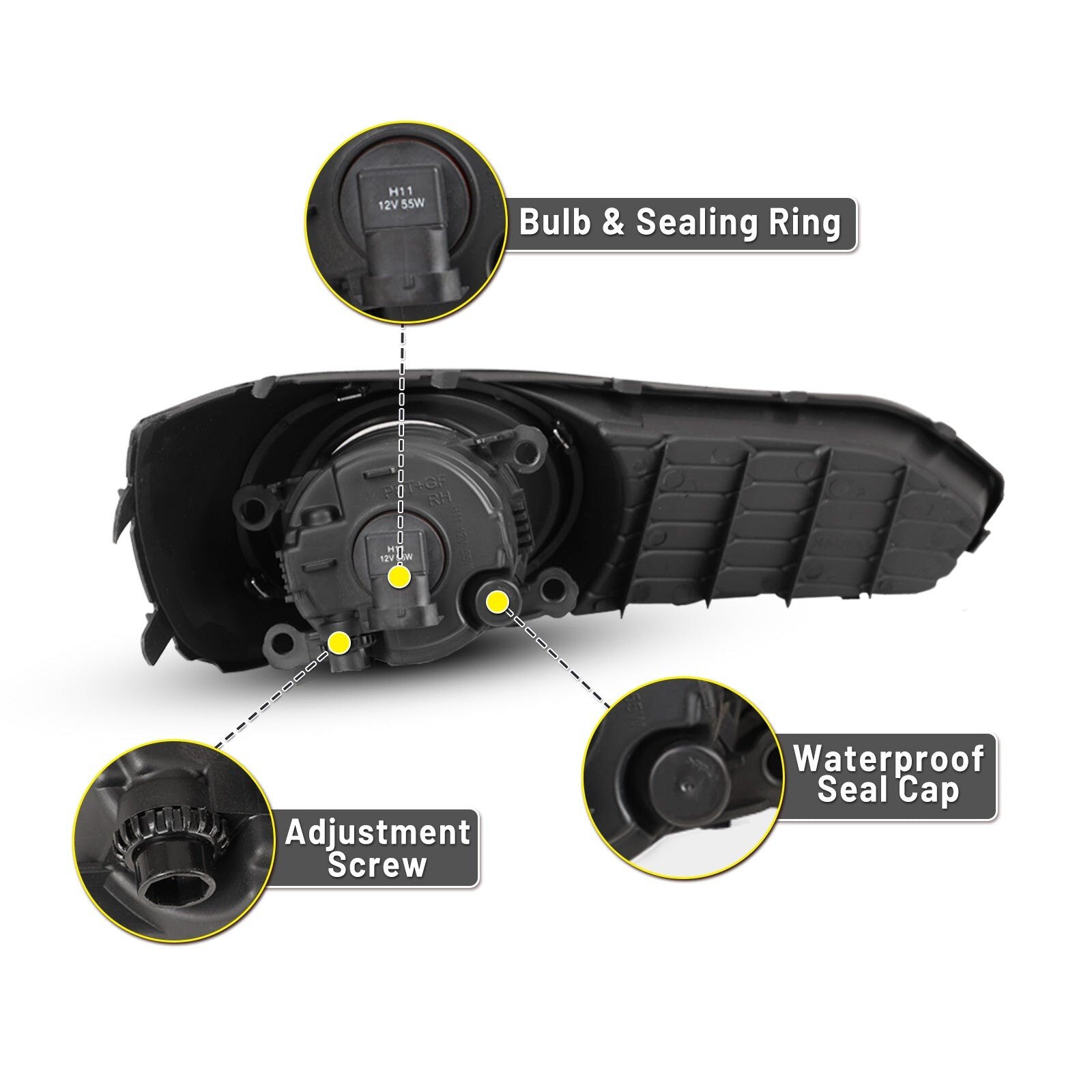 13-14 Subaru Legacy: Winjet Fog Lights - Clear photo 3