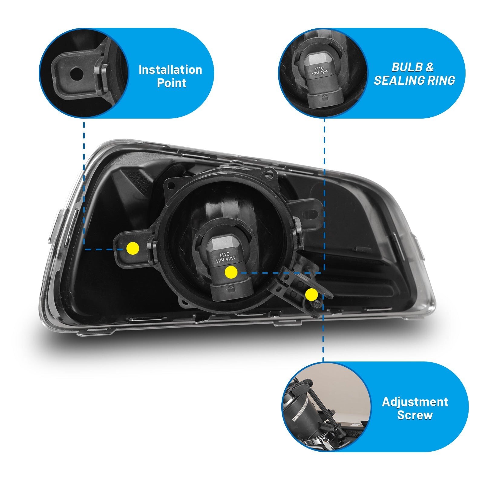 13-15 Chevrolet Malibu: Winjet Fog Lights OE Replacement - Clear photo 3