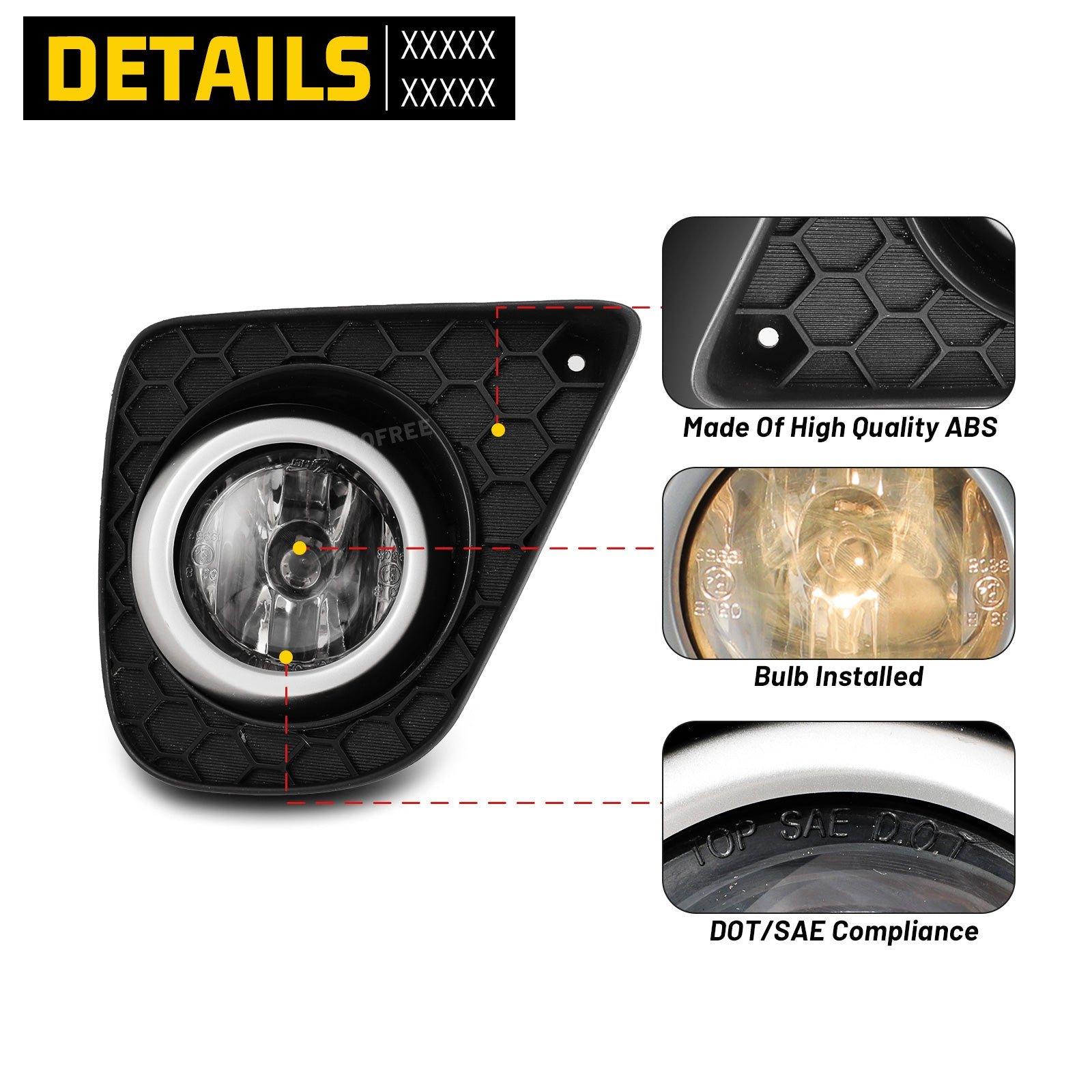 13-15 Honda Accord: Winjet Fog Lights - Clear photo 2