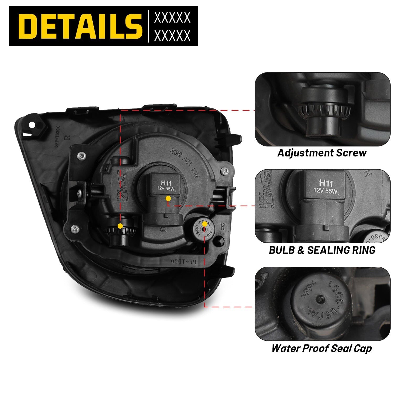 13-15 Honda Accord: Winjet Fog Lights - Clear photo 3