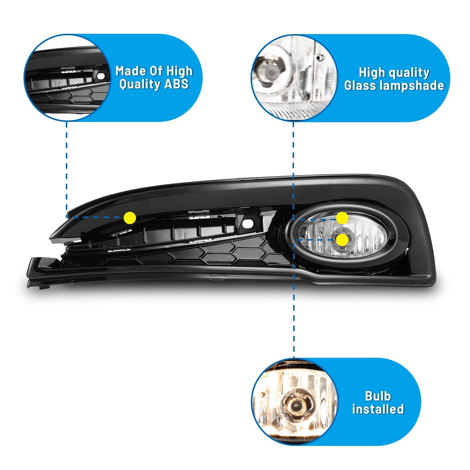 13-15 Honda Civic: Winjet Fog Lights - Clear photo 2