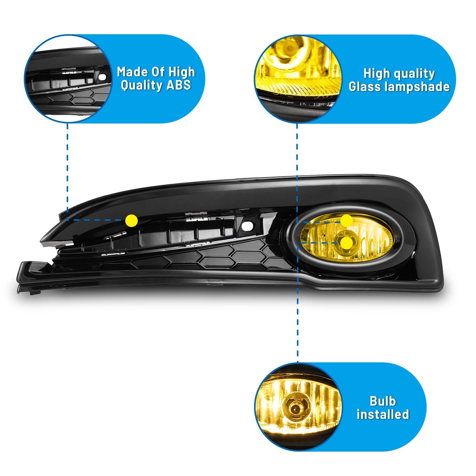 13-15 Honda Civic: Winjet Fog Lights - Amber Yellow photo 2
