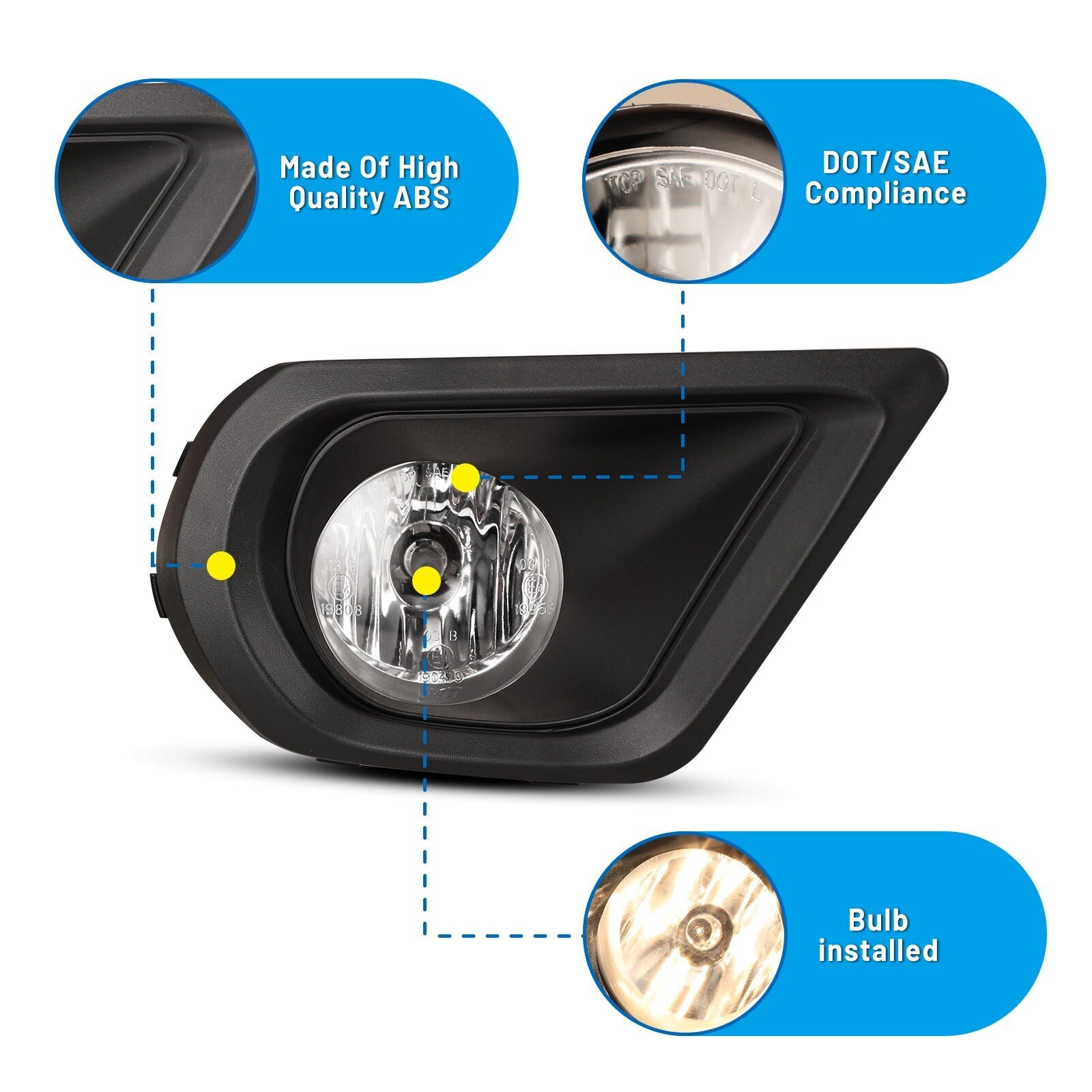 14-16 Subaru Forester: Winjet Fog Lights - Clear photo 2