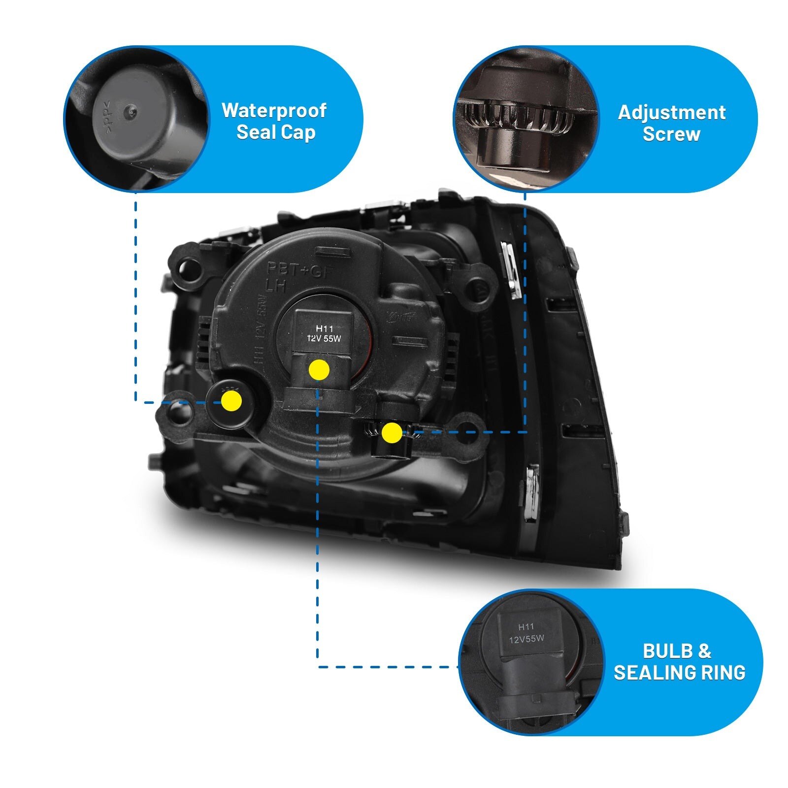 14-16 Subaru Forester: Winjet Fog Lights - Clear photo 3