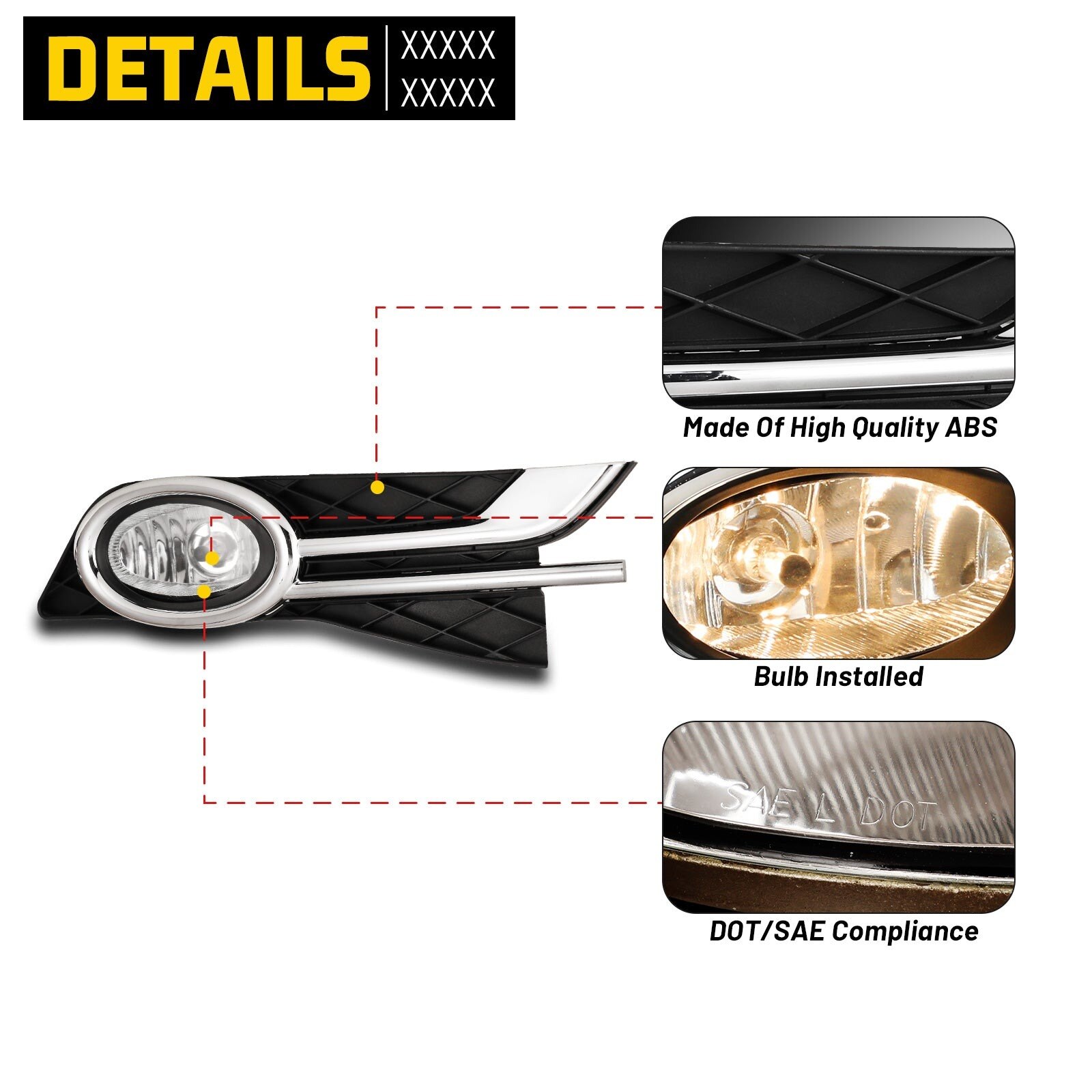 14-17 Honda Odessey: Winjet Fog Lights - Clear photo 2