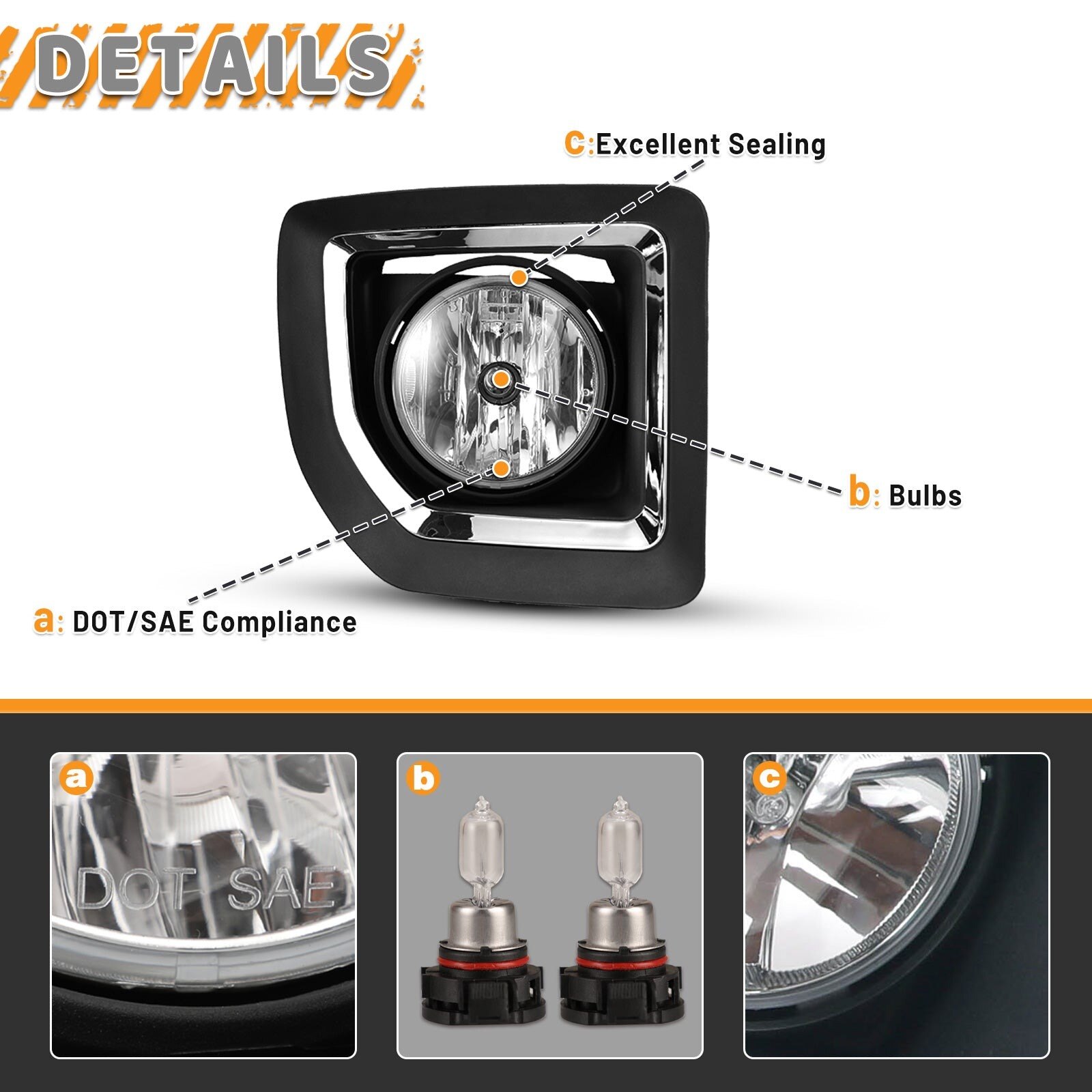 15-17 GMC Sierra: Winjet Fog Lights - Clear photo 3