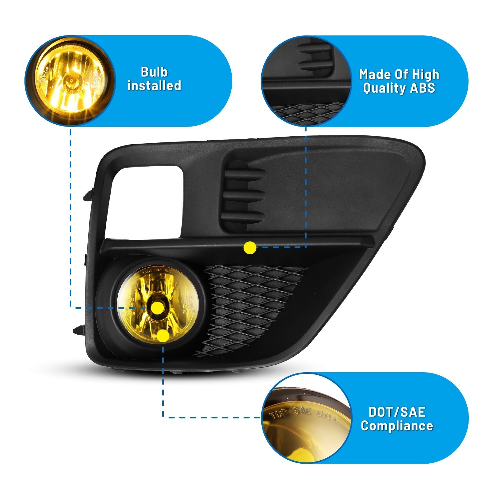 15-17 Subaru WRX STI: Winjet Fog Lights - Amber Yellow photo 2