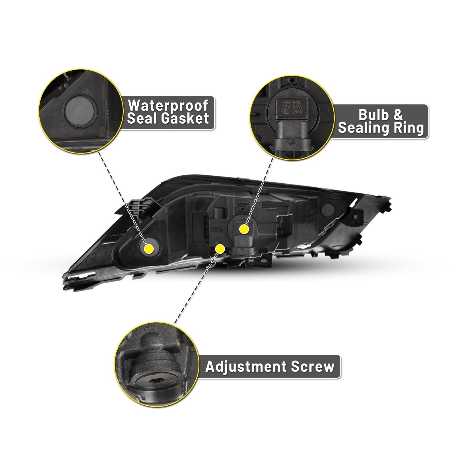 17 Ford Fusion: Winjet Fog Lights - Clear photo 3
