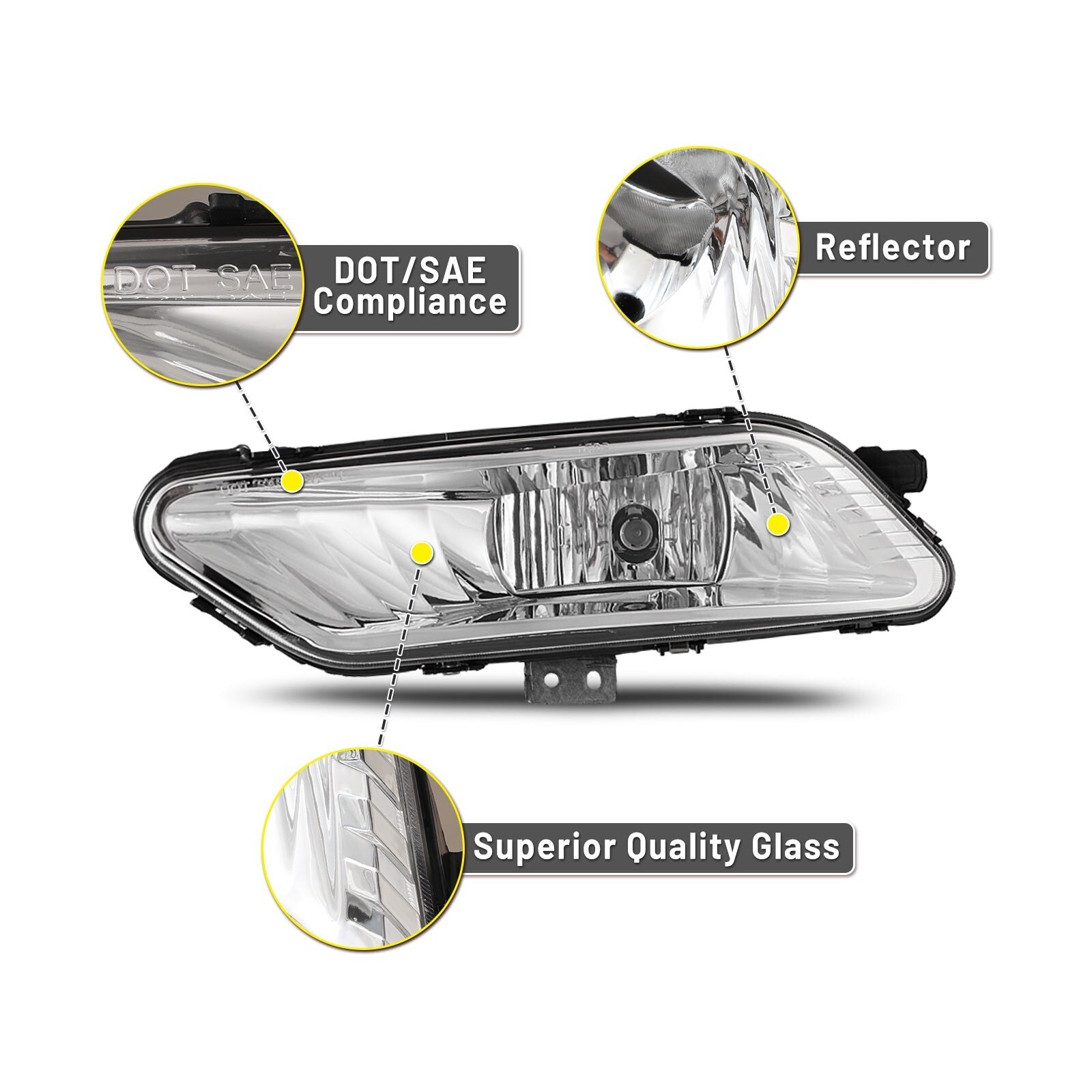 17-18 Ford Fusion: Winjet Fog Lights - Clear photo 4