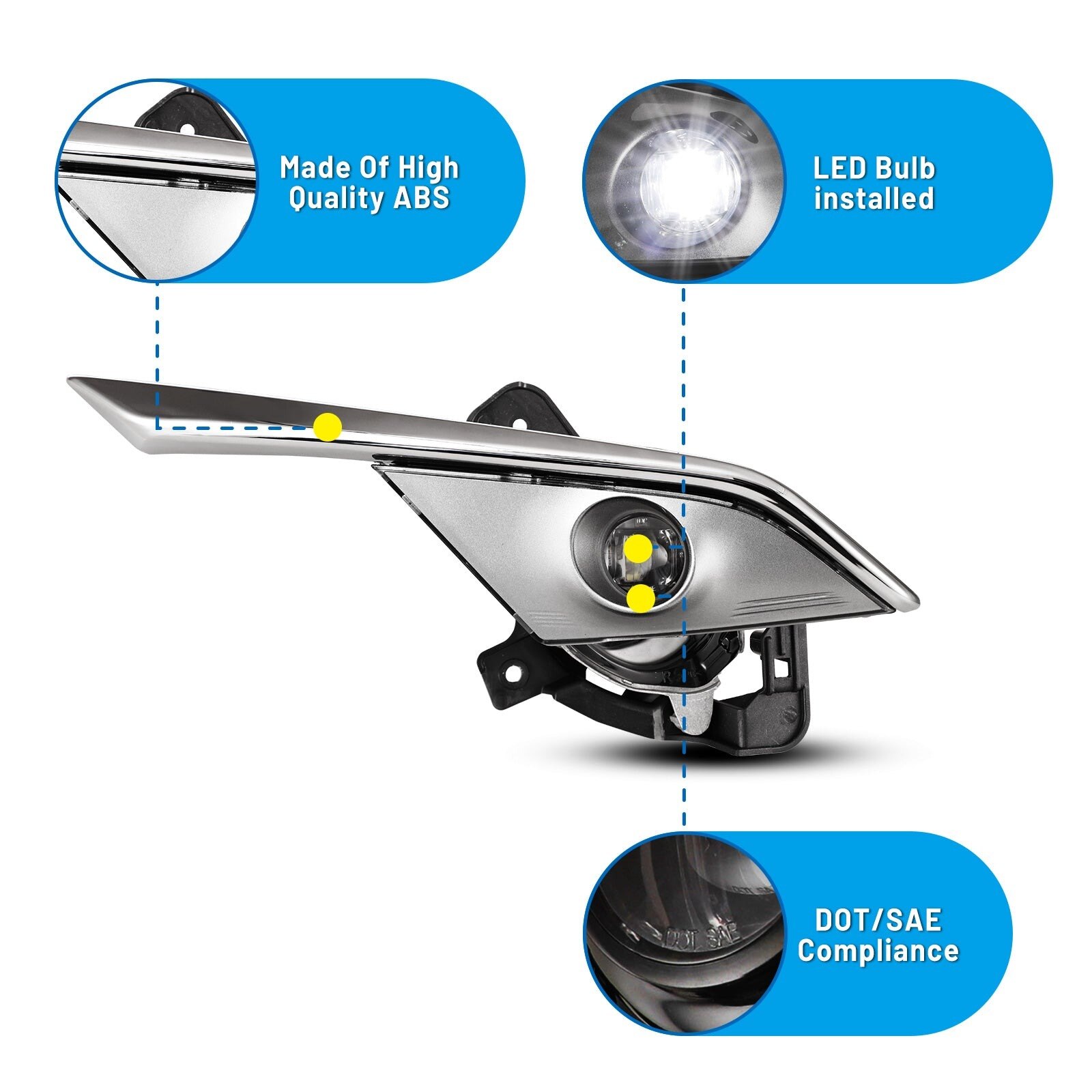 18 Mazda CX-3: Winjet LED Fog Lights - Clear photo 2