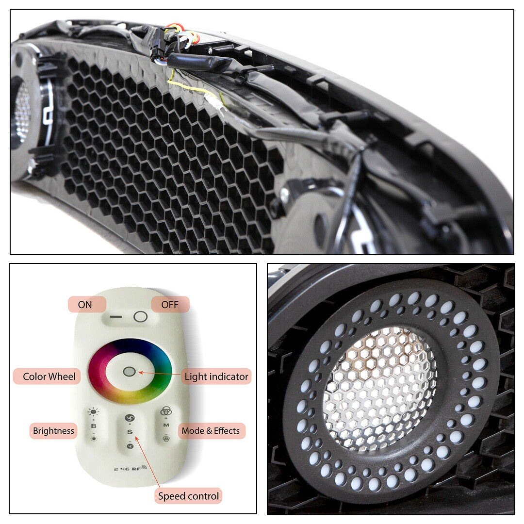 15-17 Ford Mustang: Renegade Grille with LED Trim Ring - RGB Color Changing photo 2