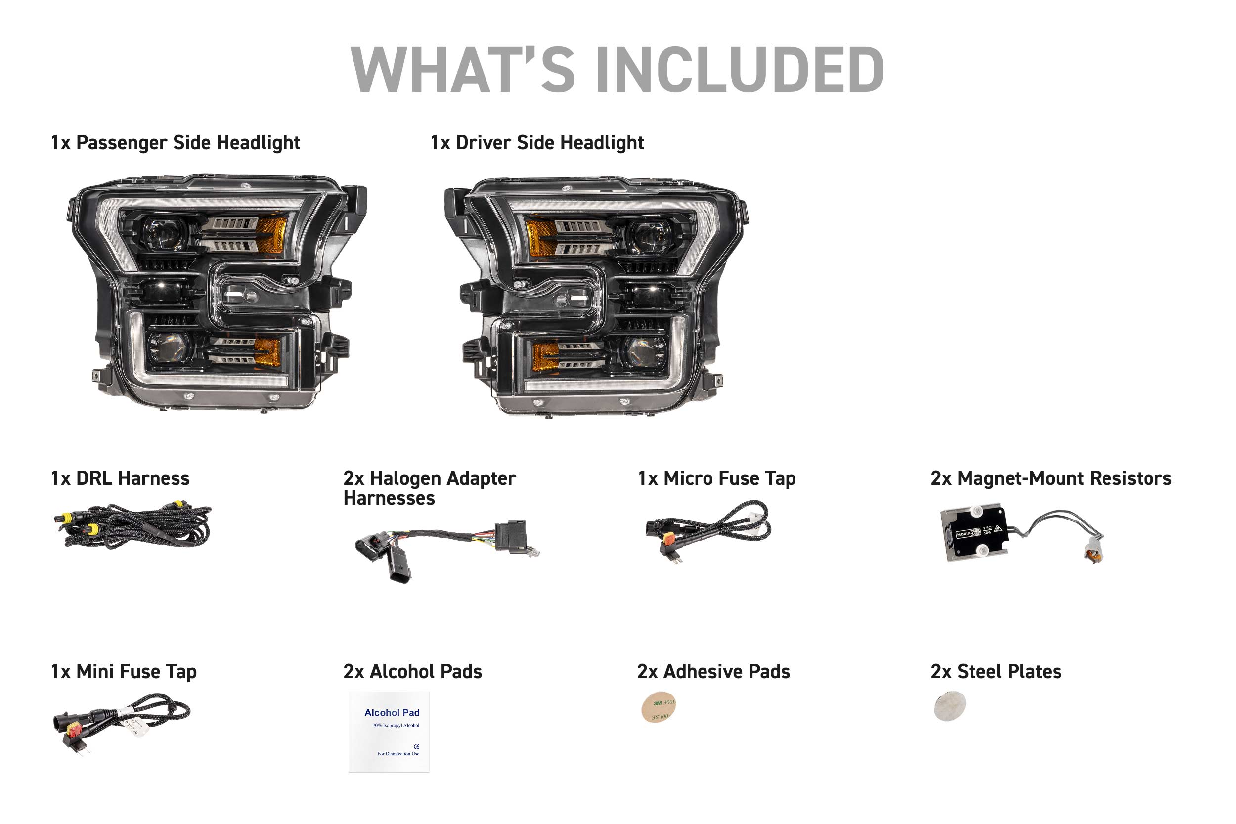 17-20 Ford Raptor XB Evo Hybrid LED Headlights photo 3