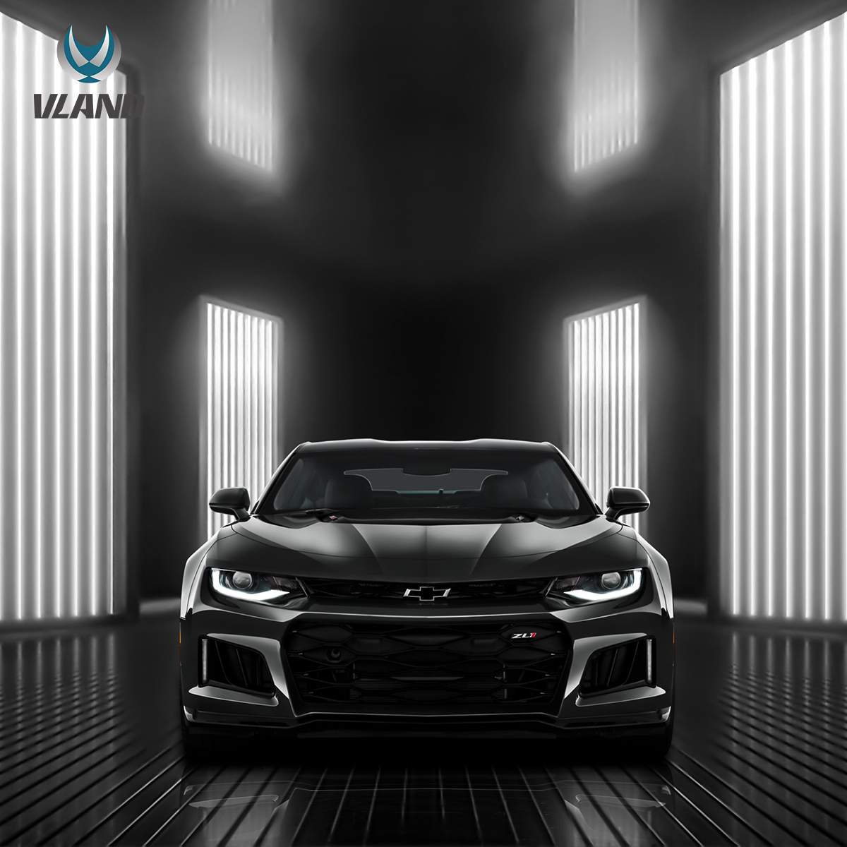 16-24 Chevrolet Camaro: LED Projector Headlights - Black photo 3