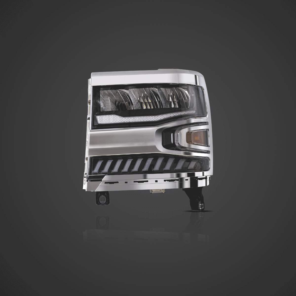 15-18 Chevrolet Silverado 1500: LED Headlights - Chrome/Clear Reflector photo 4
