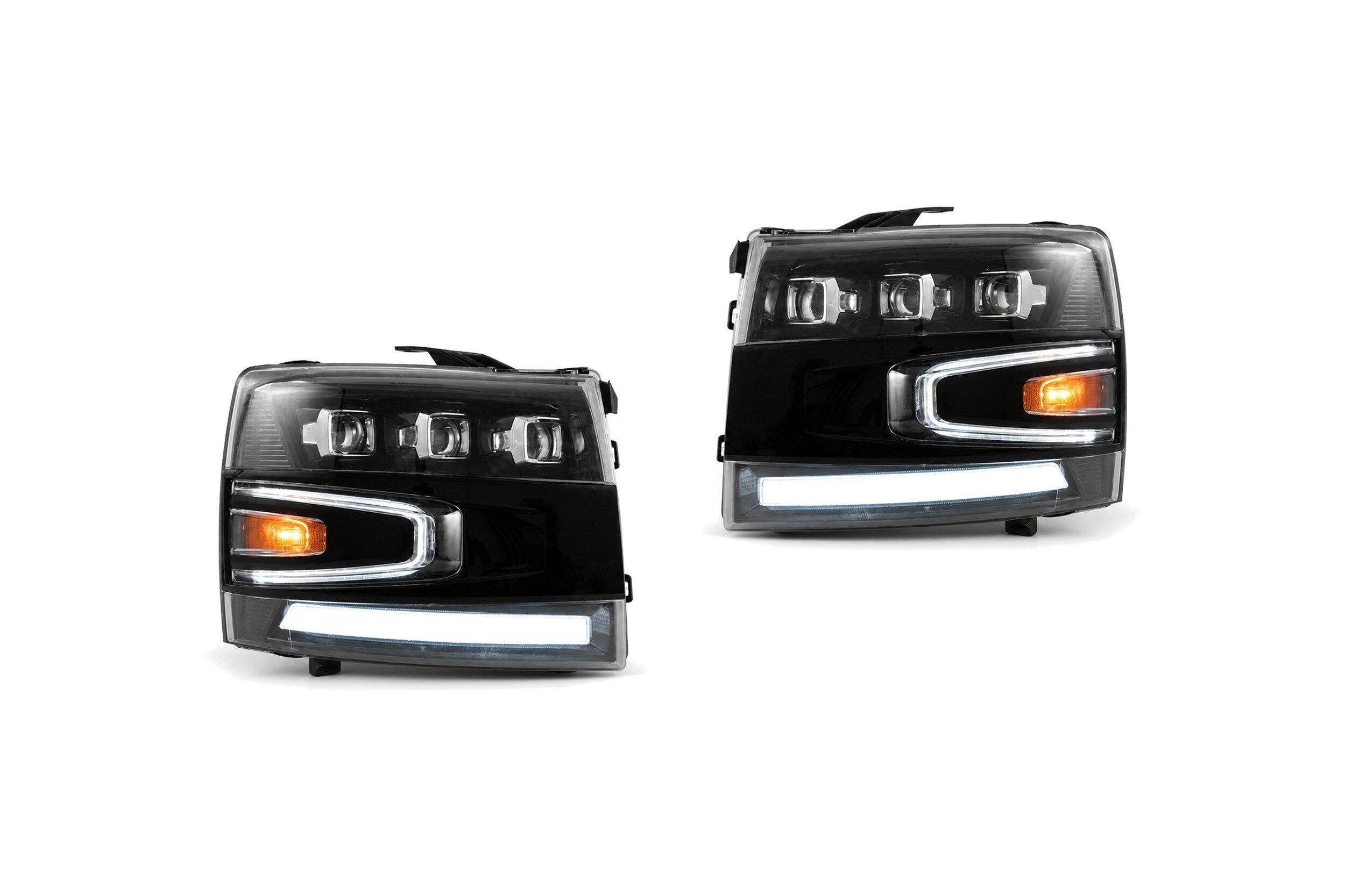 07-14 Chevrolet Silverado: LED Projector Headlights - Black