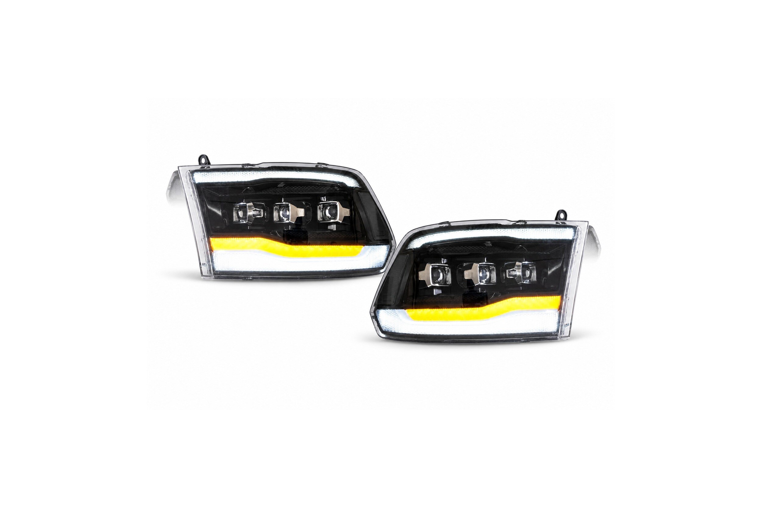 09-18 Dodge Ram 1500/HD: LED Matrix Projector Headlights - Black/Clear