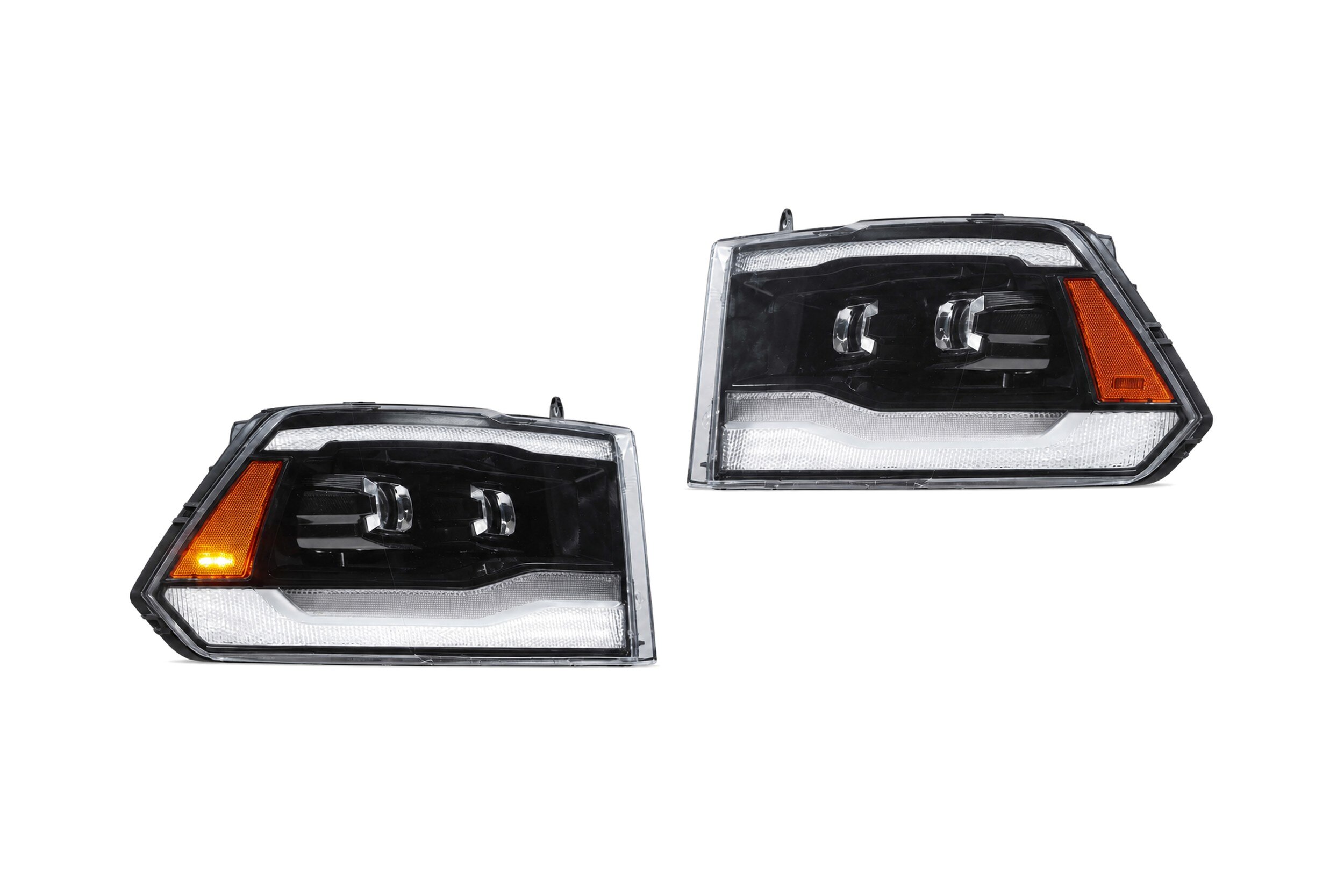 09-18 Dodge Ram 1500/HD: LED Projector Headlights - Black/Amber