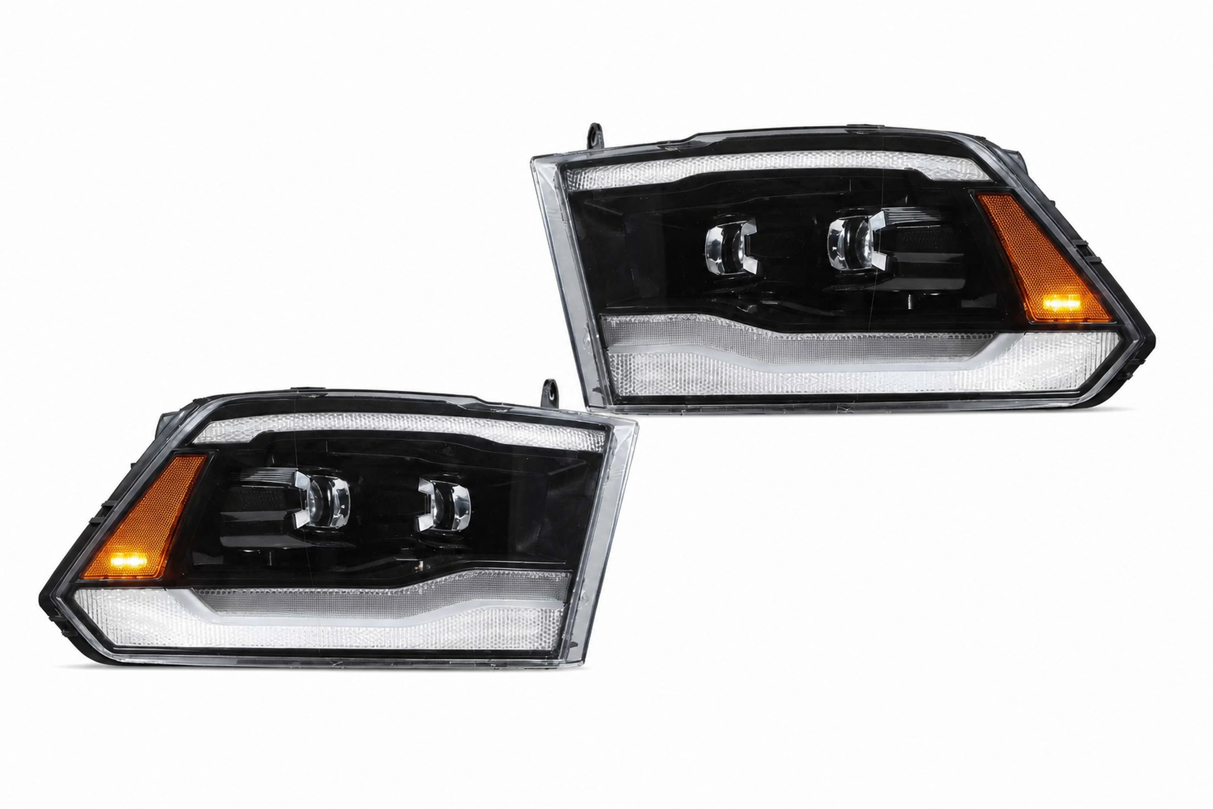09-18 Dodge Ram 1500/HD: LED Projector Headlights - Black/Clear