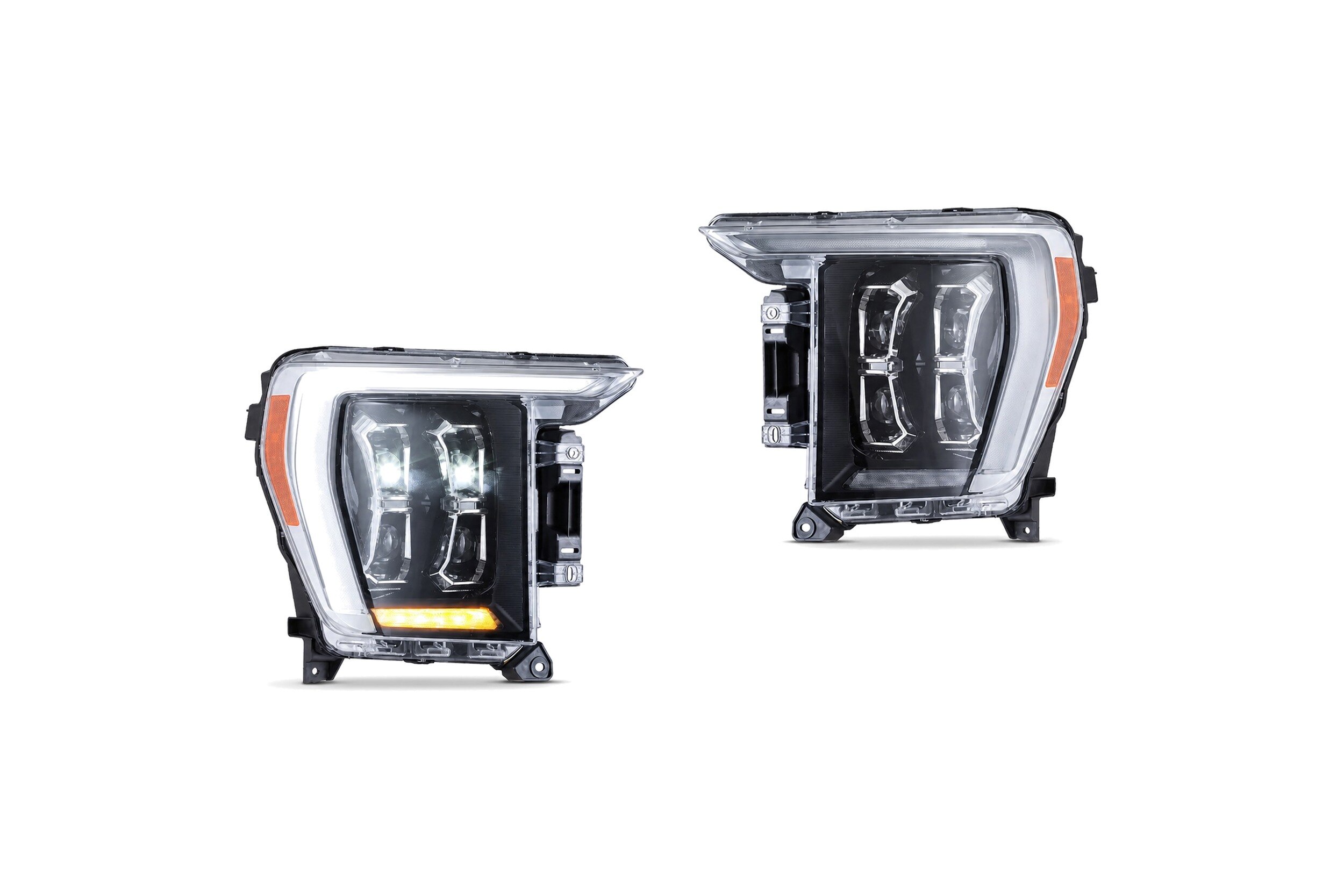 21-23 Ford F-150: LED Projector Headlights - Black