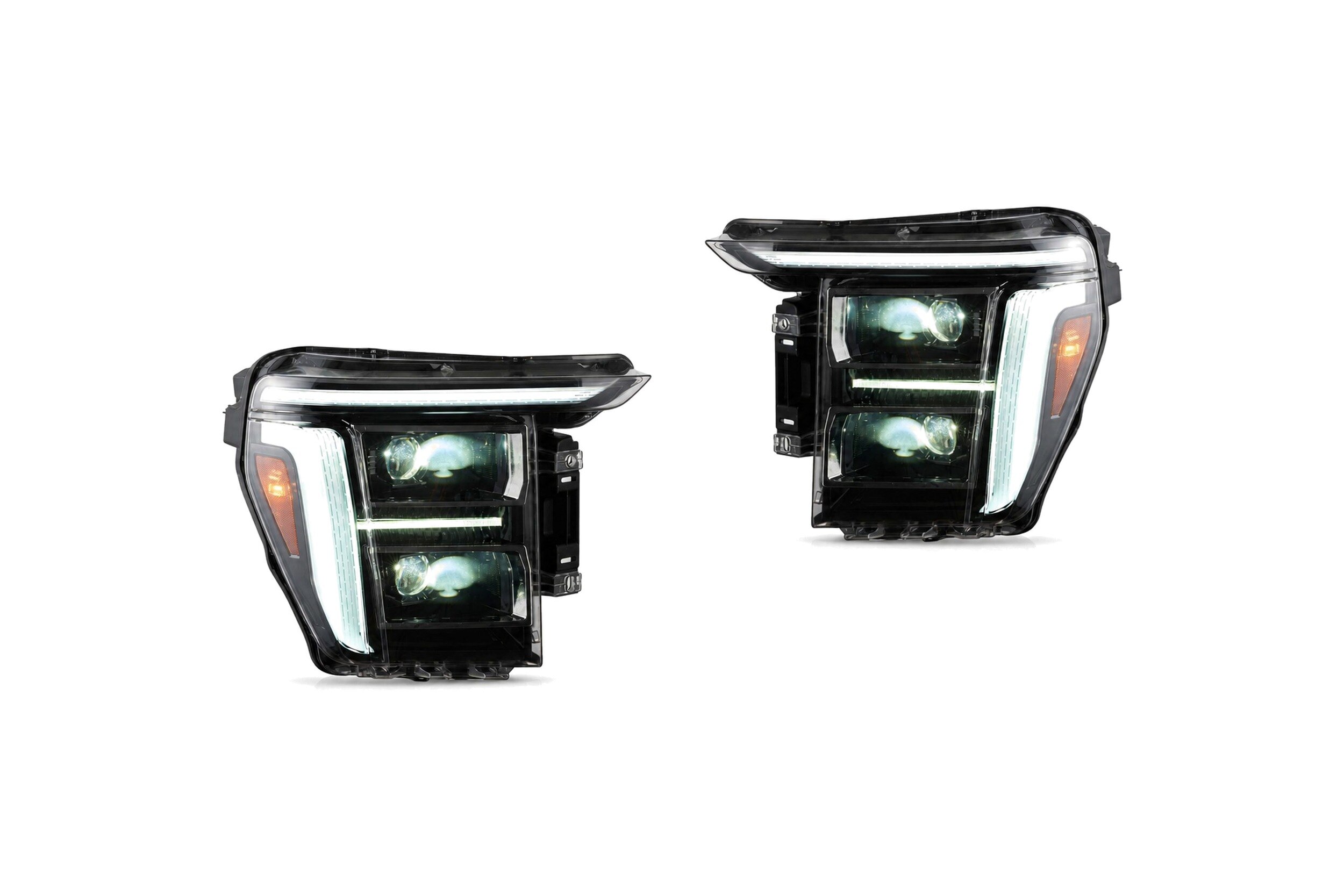 21-23 Ford F-150: LED Projector Headlights - Black Trim