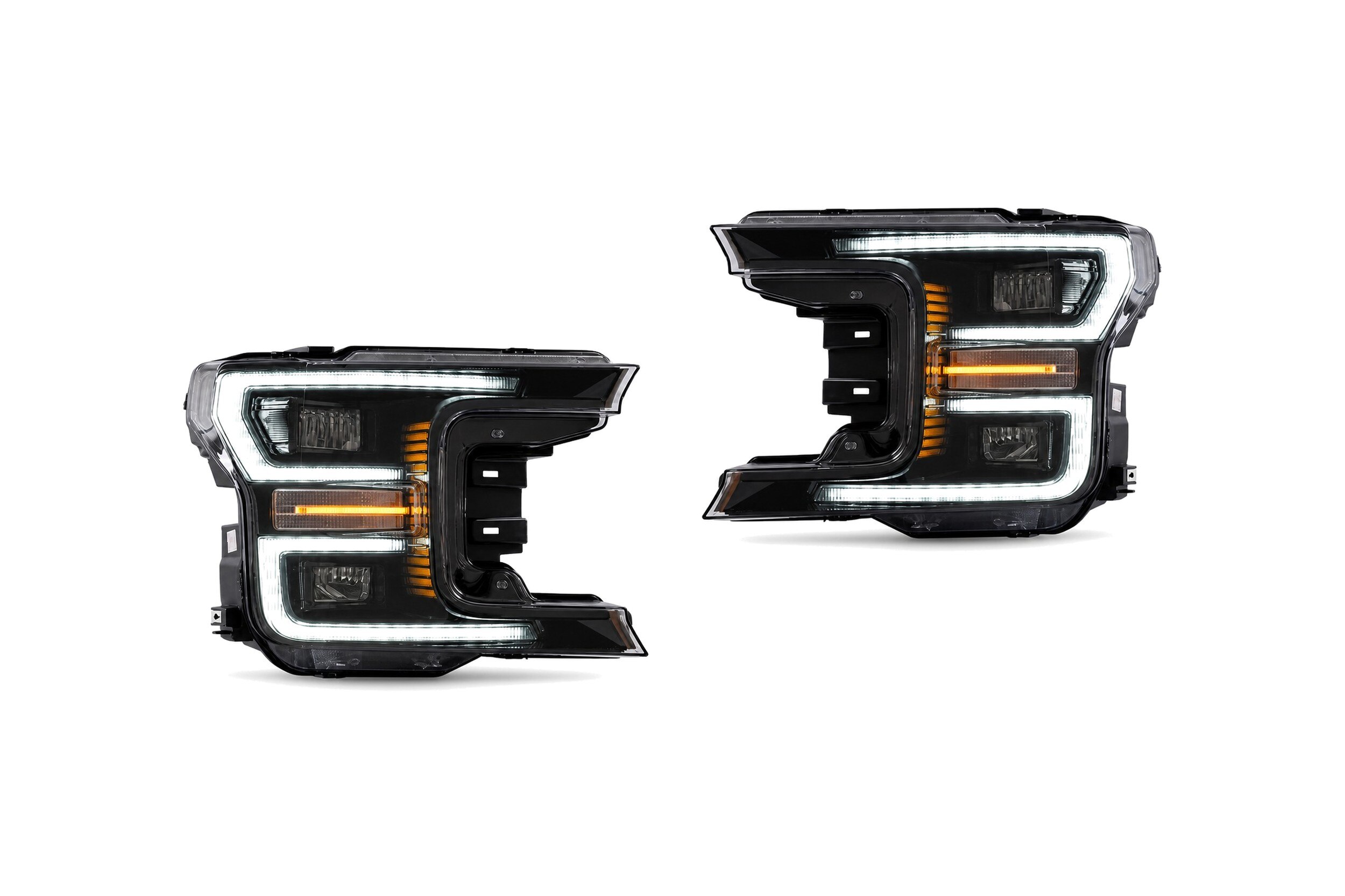 18-20 Ford F-150: LED Projector Headlights - Black