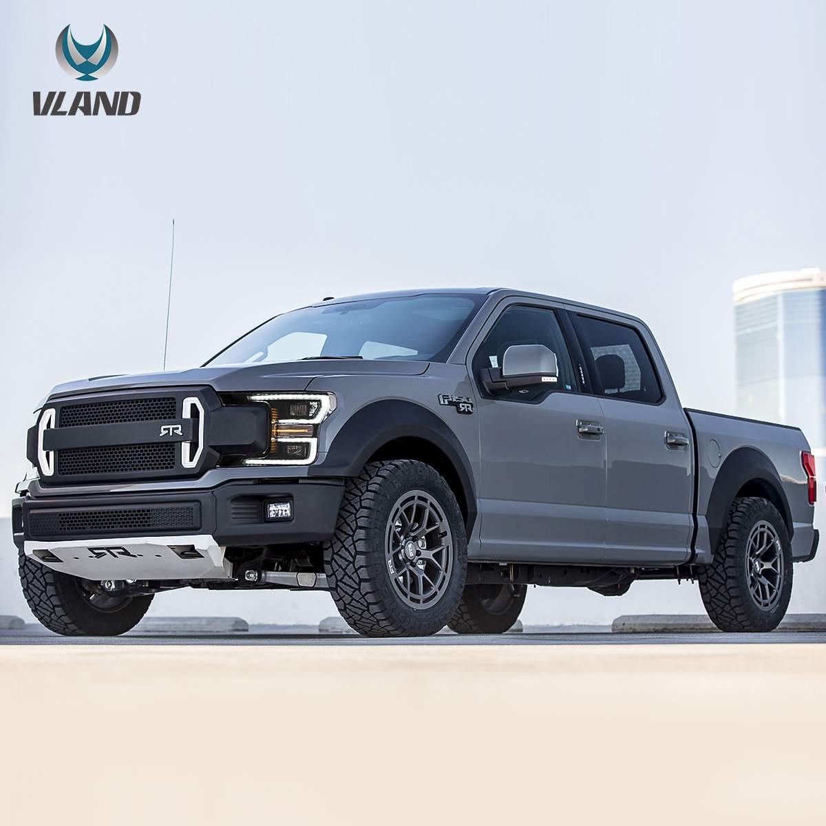 18-20 Ford F-150: LED Projector Headlights - Black photo 3