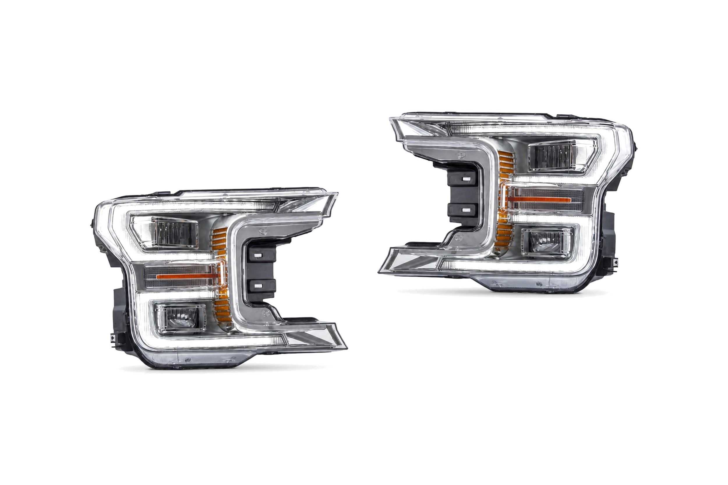 18-20 Ford F-150: LED Projector Headlights - Chrome