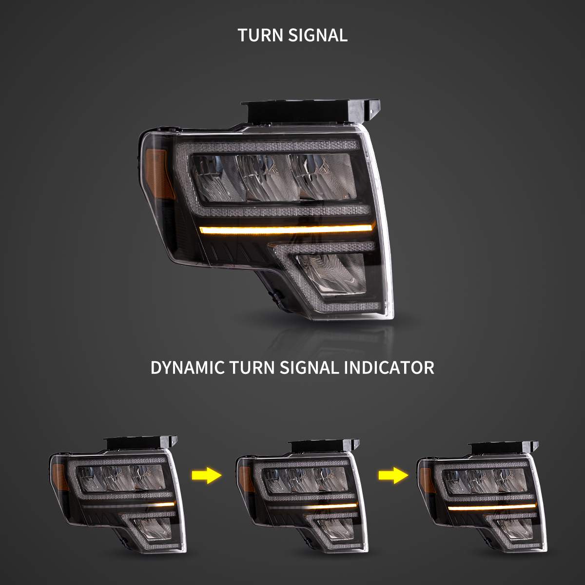 09-14 Ford F-150: LED Headlights - Amber photo 4