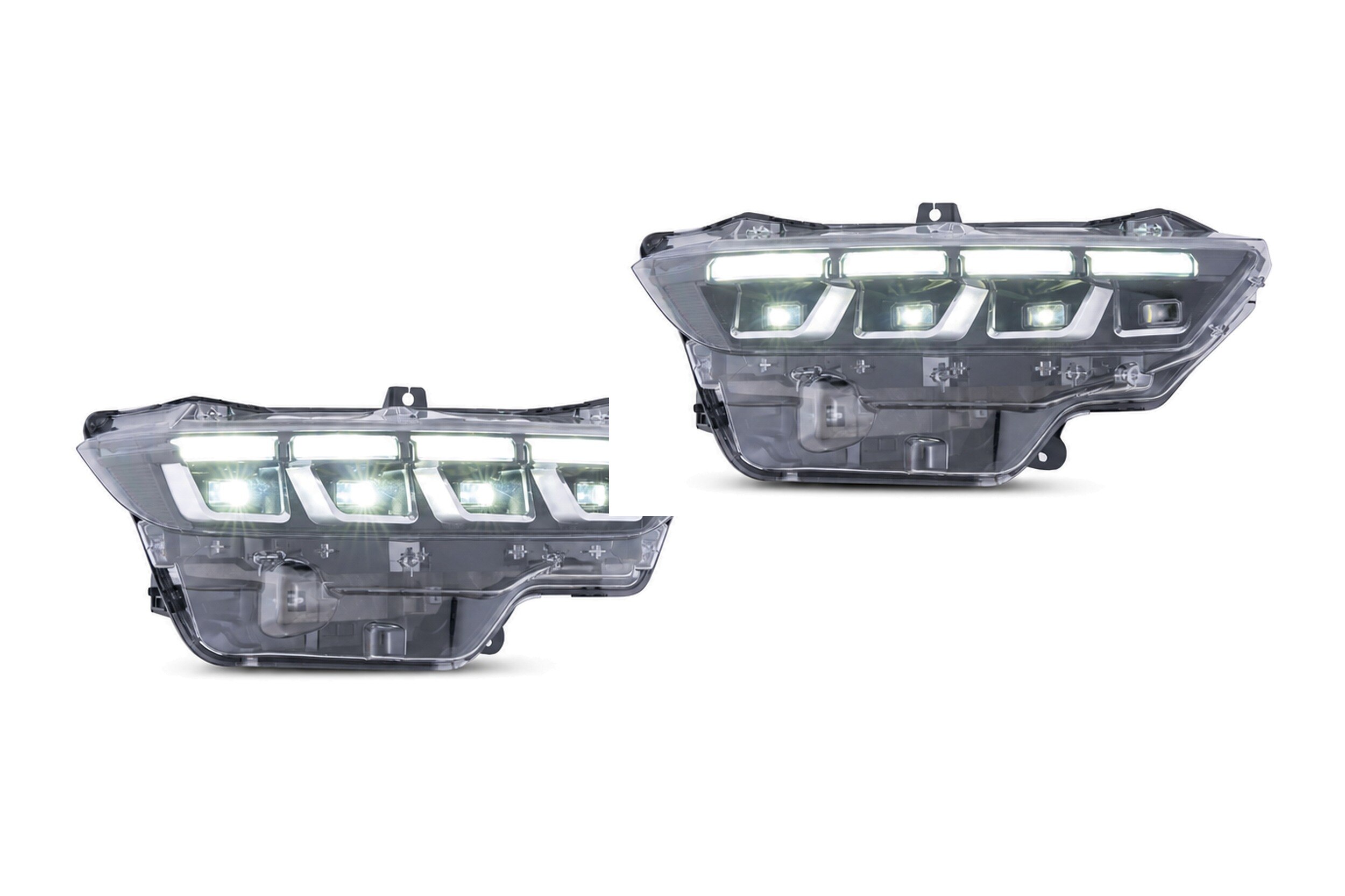 23-26 Ford Mustang: LED Projector Headlights - Chrome