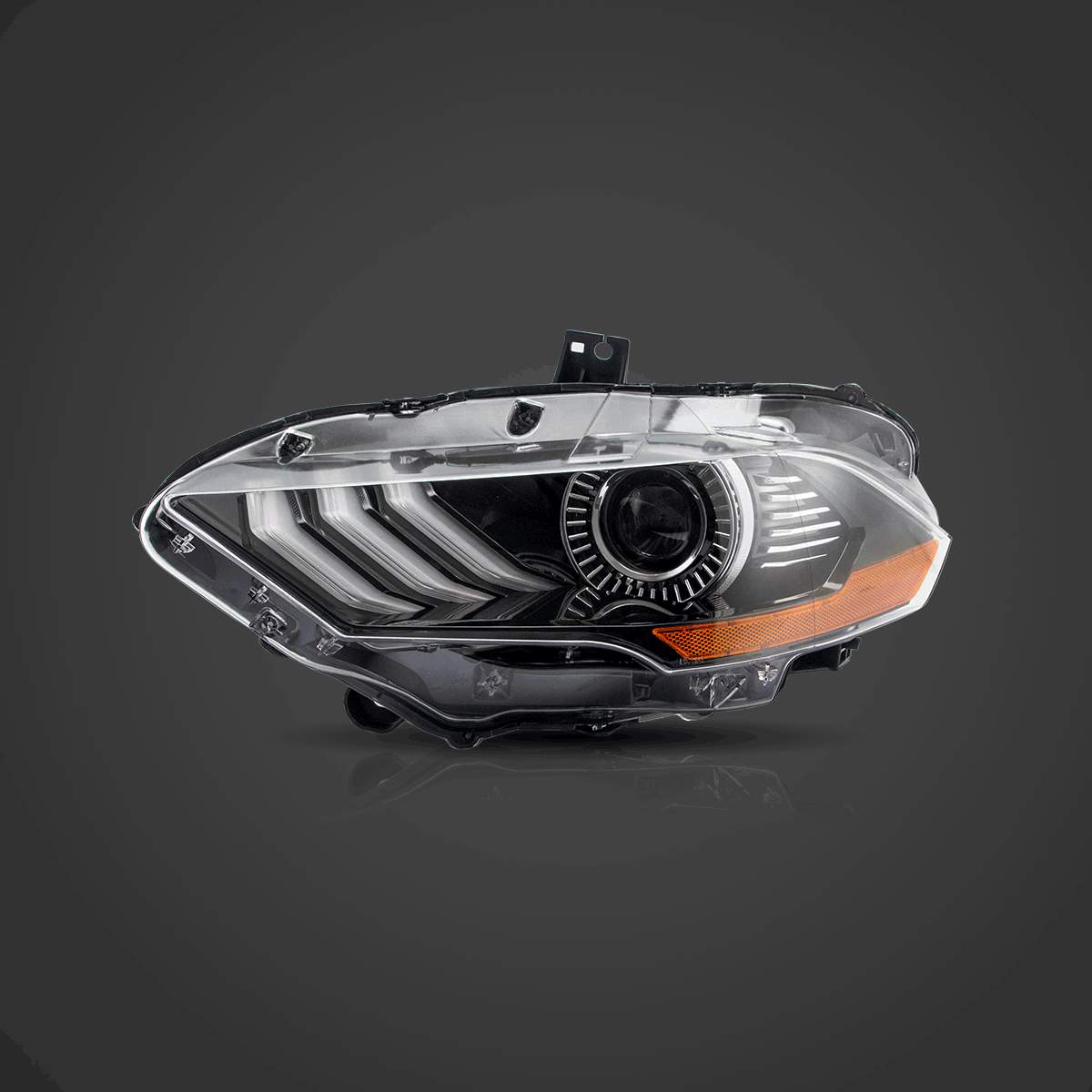 18-24 Ford Mustang: LED Projector Headlights - Black photo 3